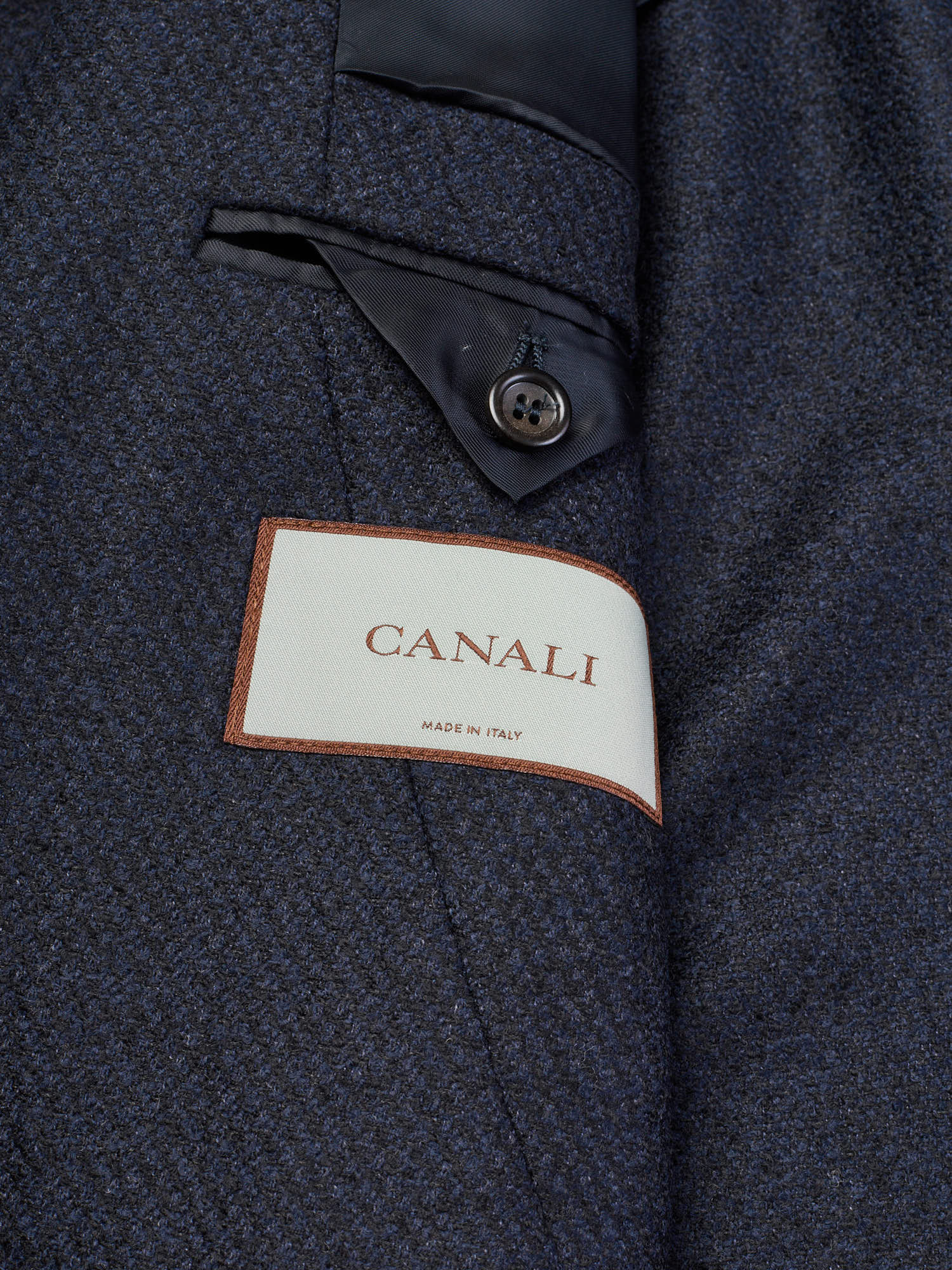 CANALI Dark Blue Wool-Polyester Jacket Blazer EU 48 NEW US 38