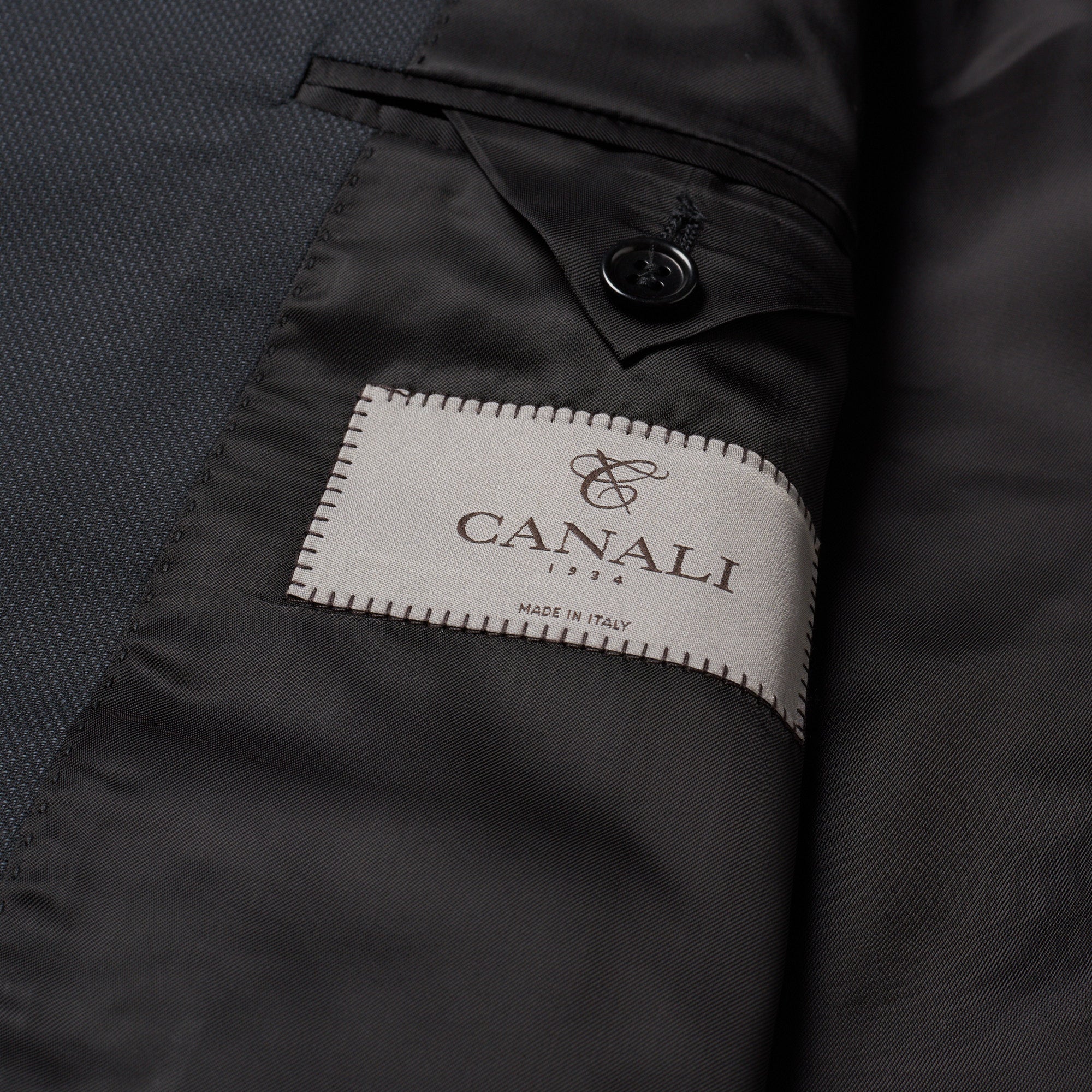 CANALI 1934 Dark Gray Travel Water Resistant Wool 1 Button Suit EU 50 US 40 Slim Fit CANALI