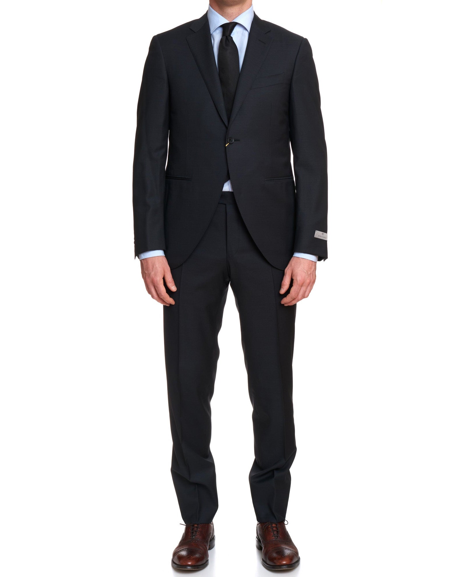 CANALI 1934 Dark Gray Travel Water Resistant Wool 1 Button Suit EU 50 US 40 Slim Fit CANALI