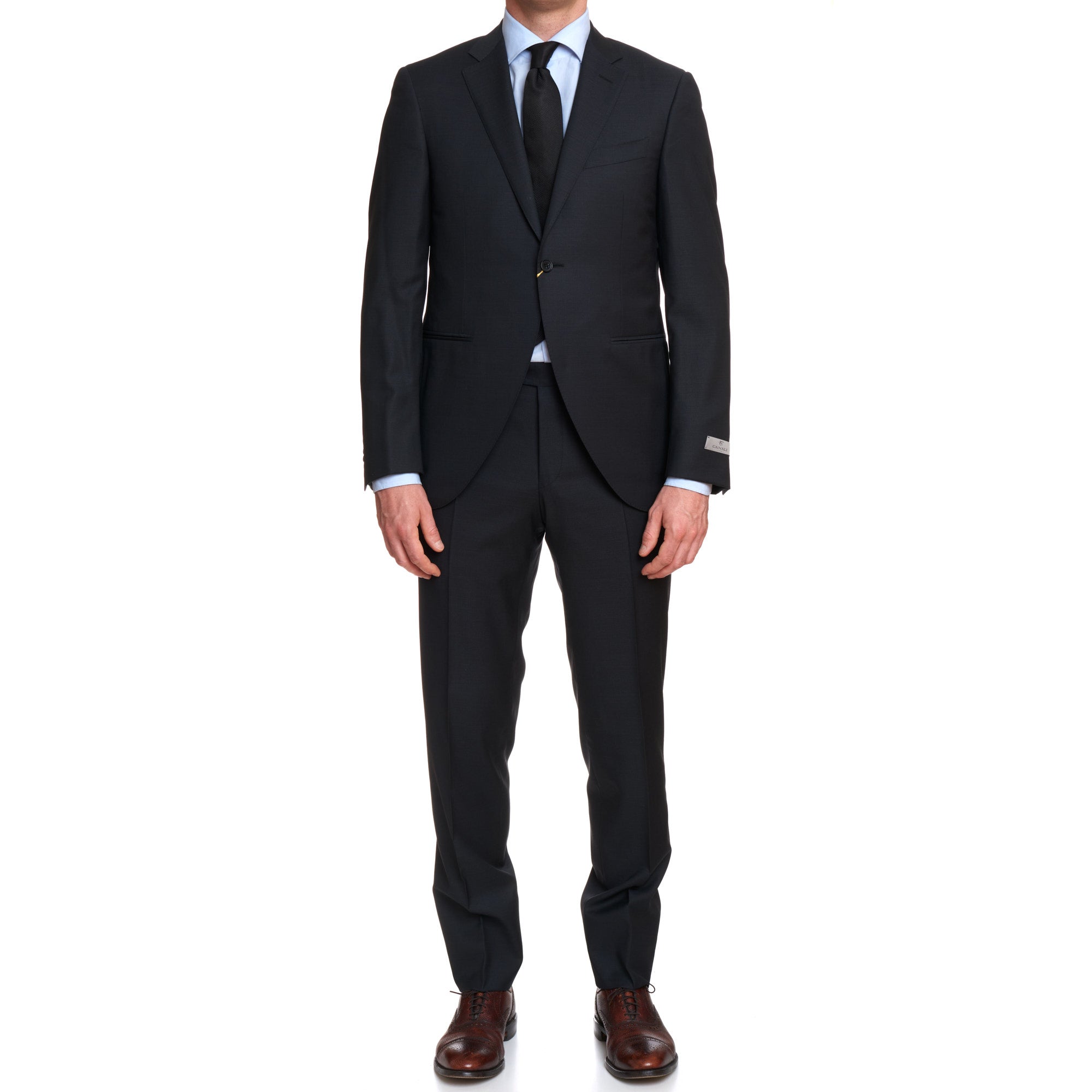 CANALI 1934 Dark Gray Travel Water Resistant Wool 1 Button Suit EU 50 US 40 Slim Fit CANALI