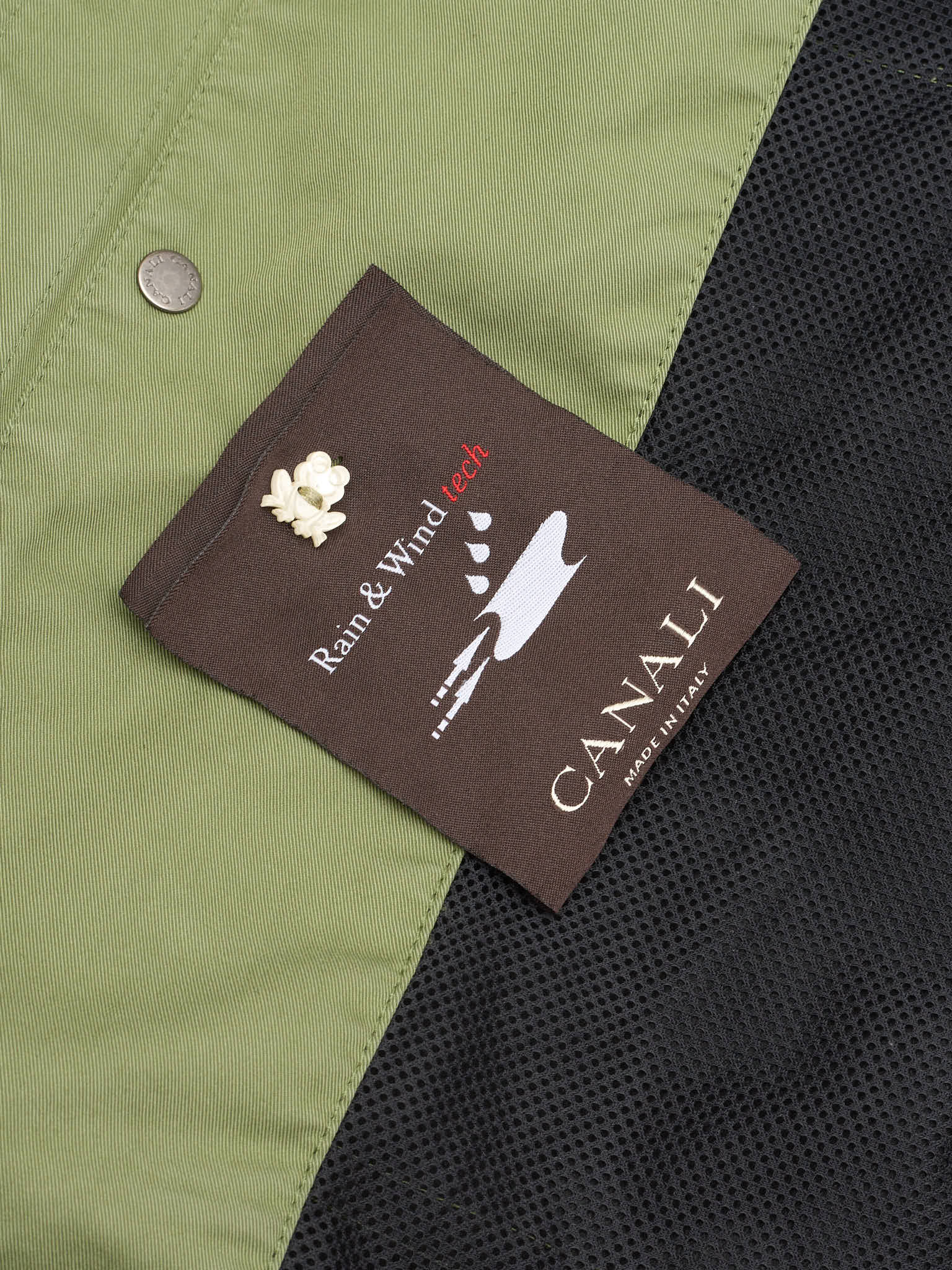 CANALI Green Rain&Wind Tech Cotton Polyamide Utility Jacket