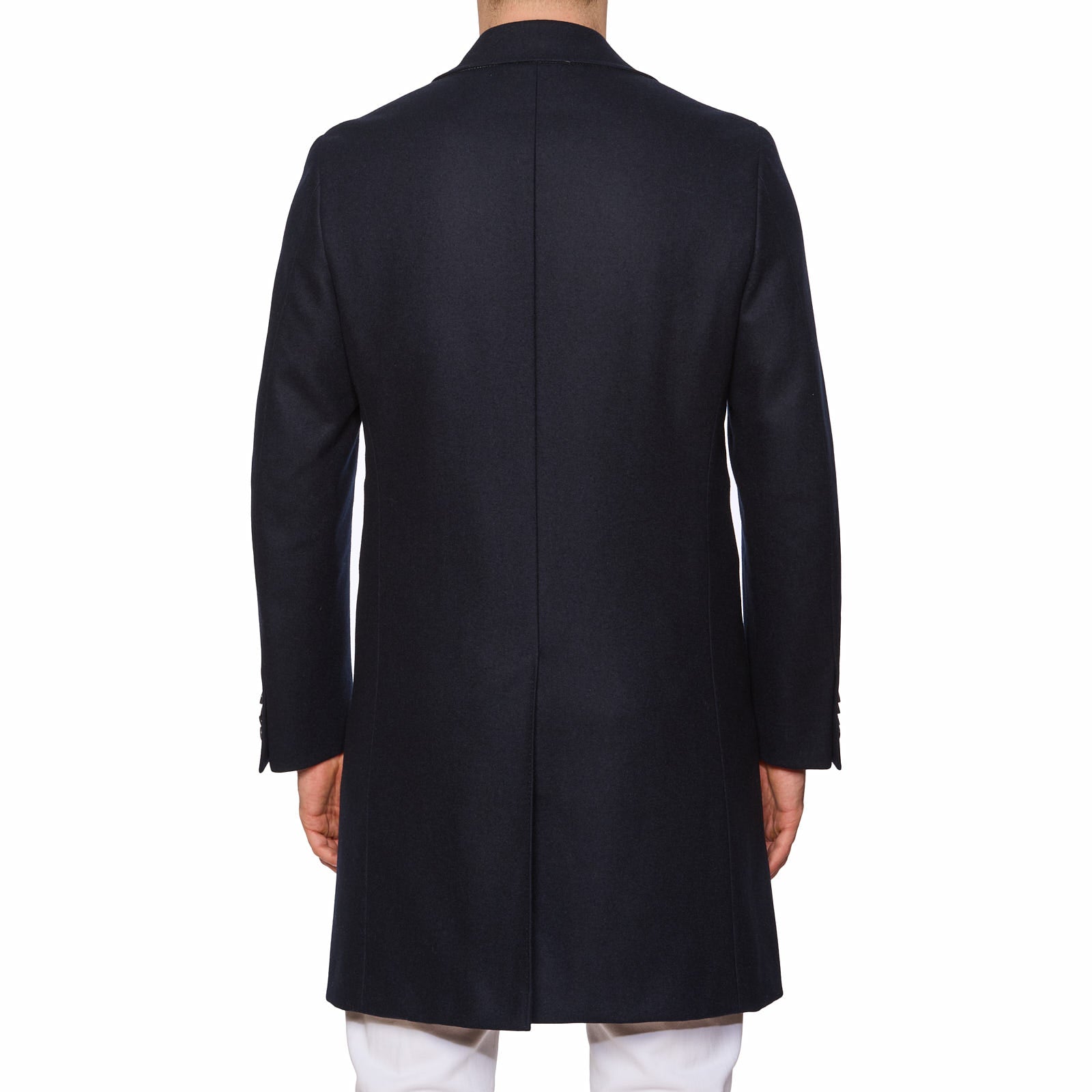 CANALI "KEI" Navy Blue Flannel Wool Jacket Coat EU 48 NEW US 38