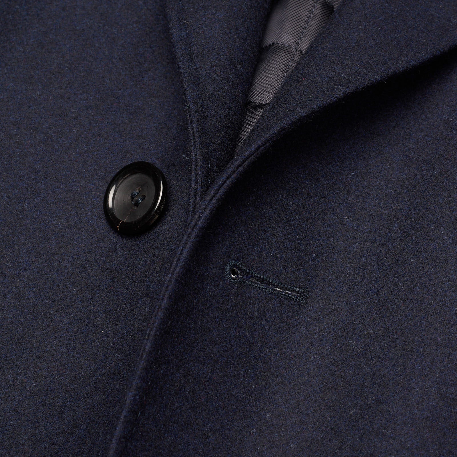 CANALI "KEI" Navy Blue Flannel Wool Jacket Coat EU 48 NEW US 38