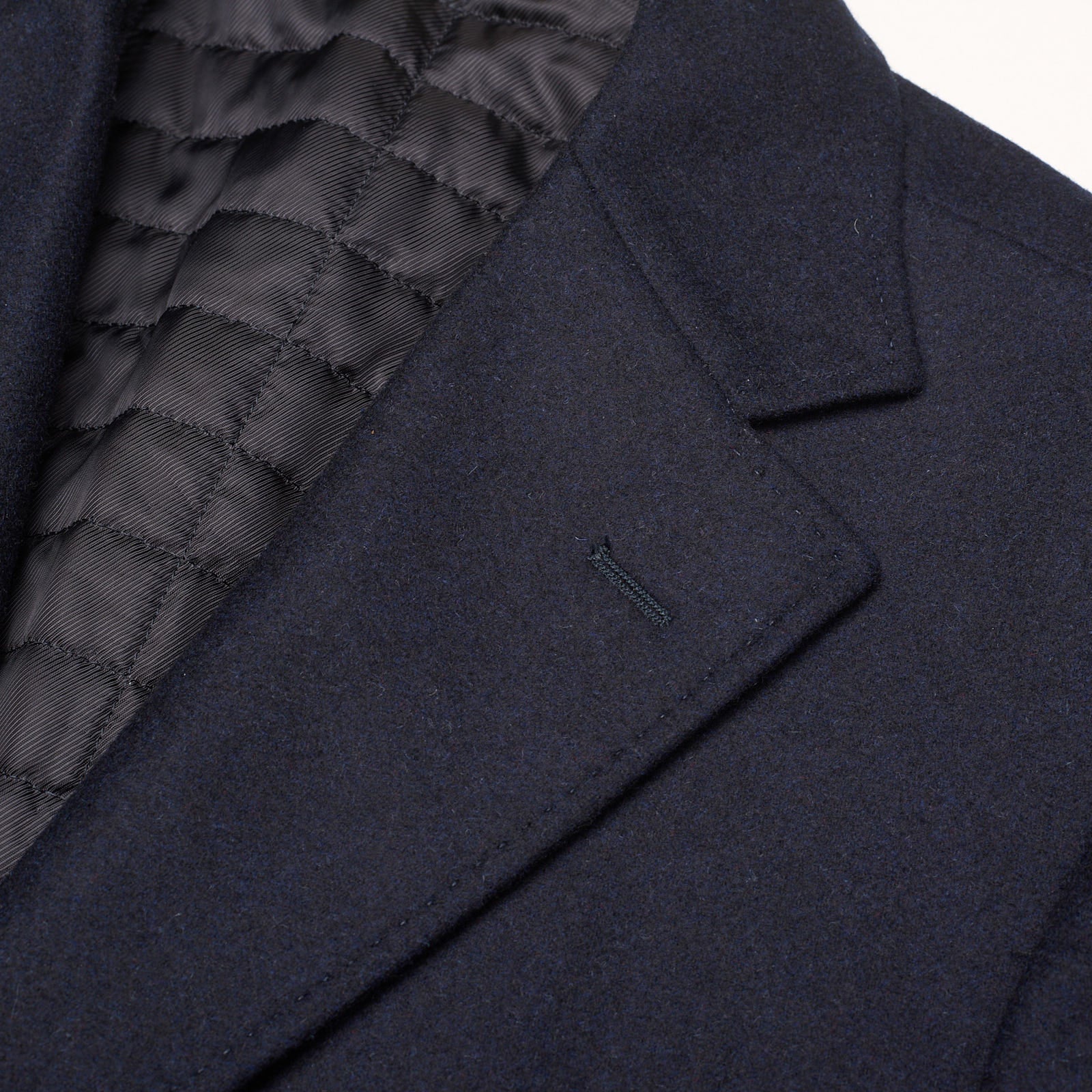 CANALI "KEI" Navy Blue Flannel Wool Jacket Coat EU 48 NEW US 38