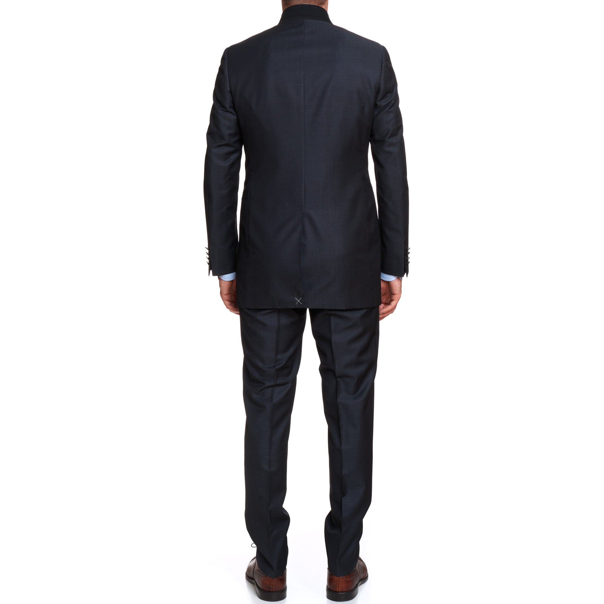 CANALI 1934 Gray Travel Wool-Mohair 3 Piece Mandarin Collar Formal Suit EU 50 US 40 CANALI