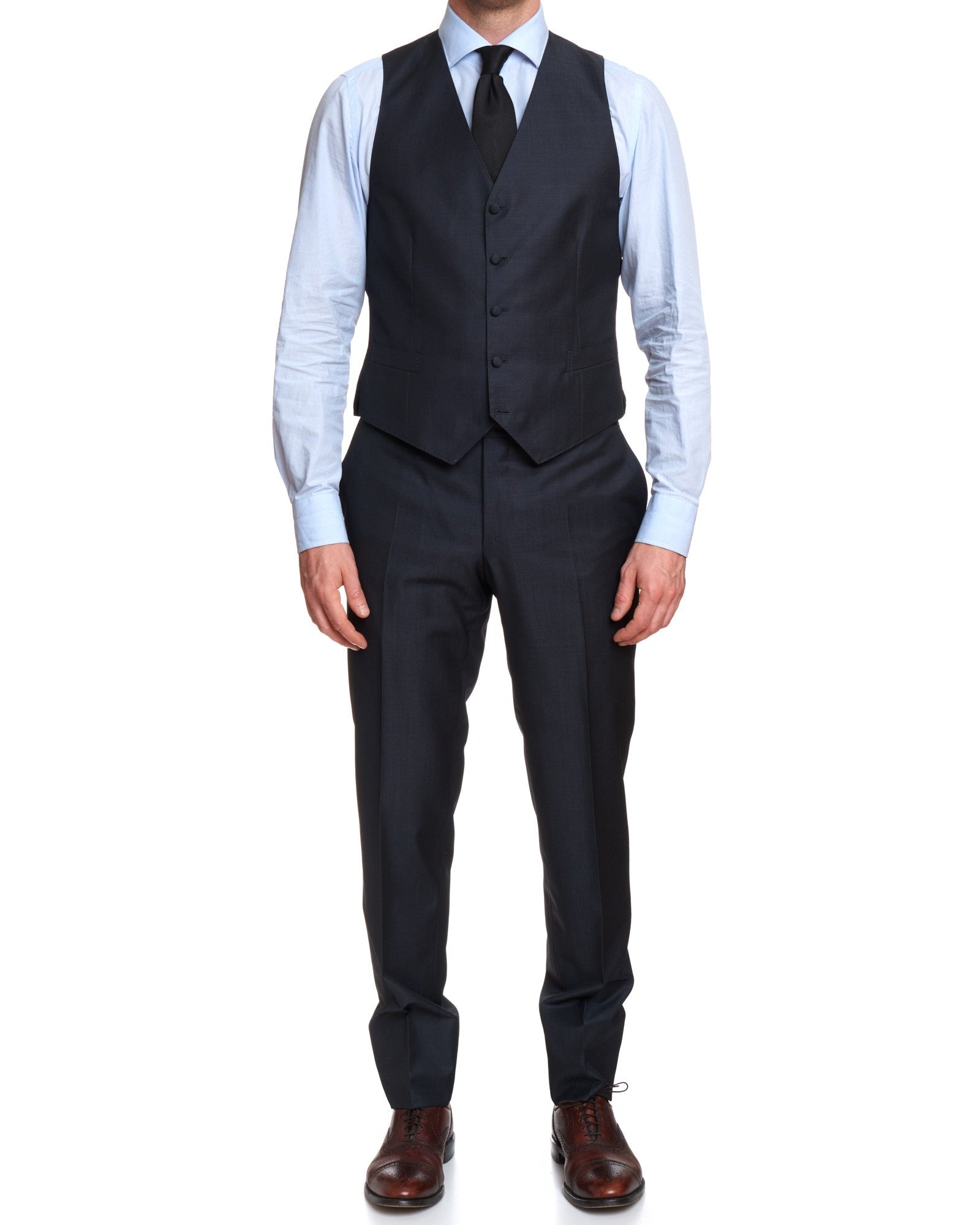 CANALI 1934 Gray Travel Wool-Mohair 3 Piece Mandarin Collar Formal Suit EU 50 US 40 CANALI