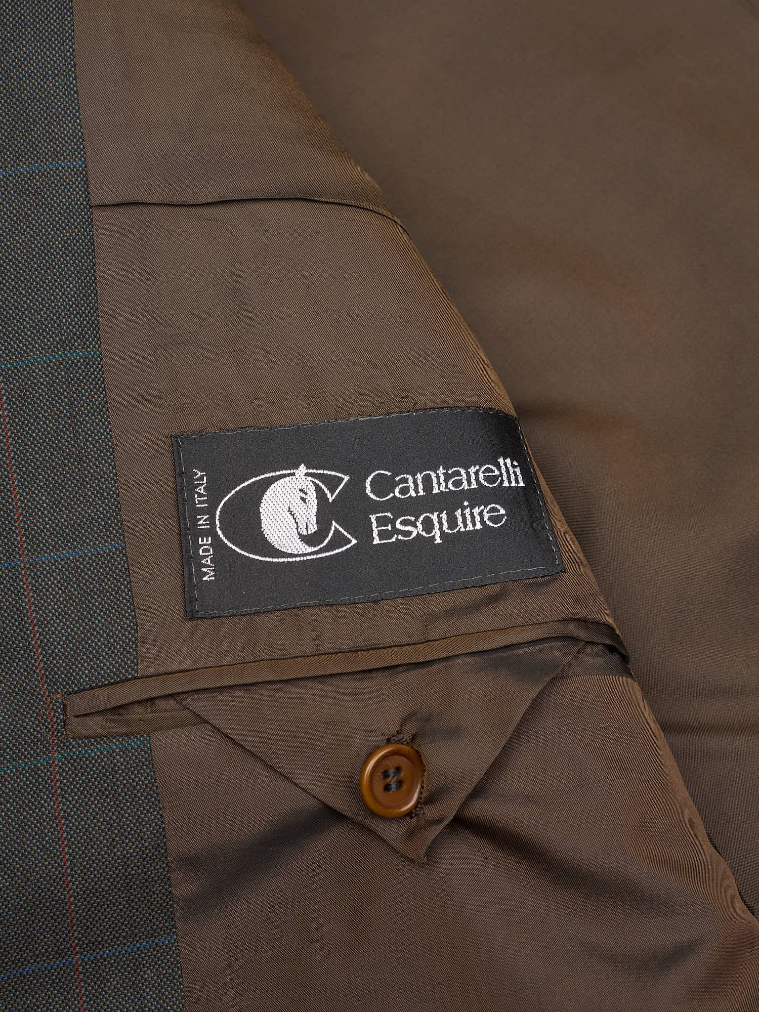 CANTARELLI Esquire for Sir Wilson Torino Gray Prince of Wales Wool Suit