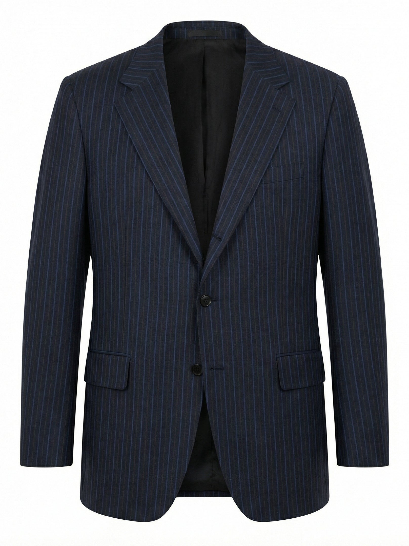 CANTARELLI for Sir Wilson Dark Blue Striped Virgin Wool S 150'S Suit