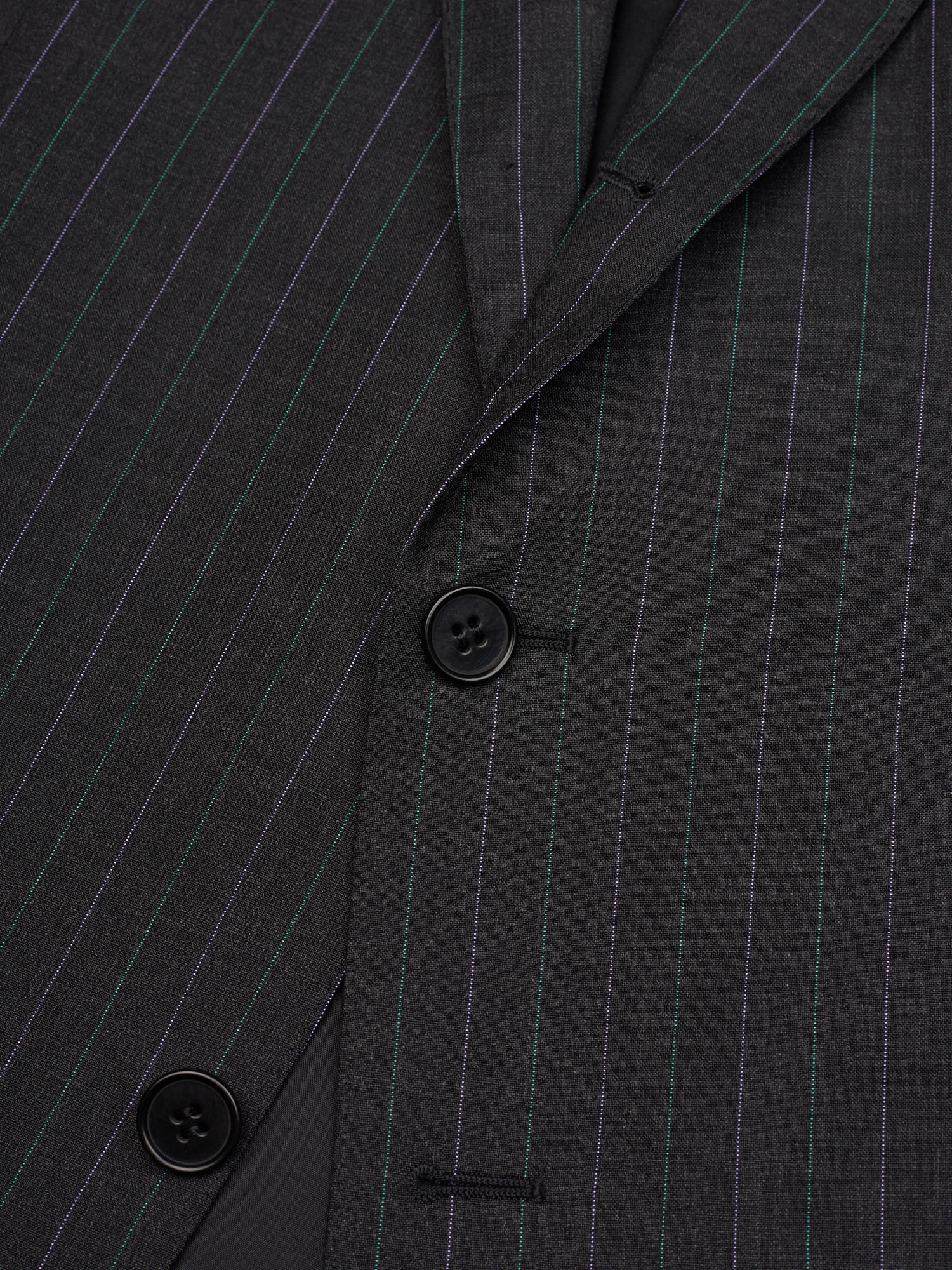 CANTARELLI for Sir Wilson Dark Gray Striped Virgin Loro Piana Wool Suit