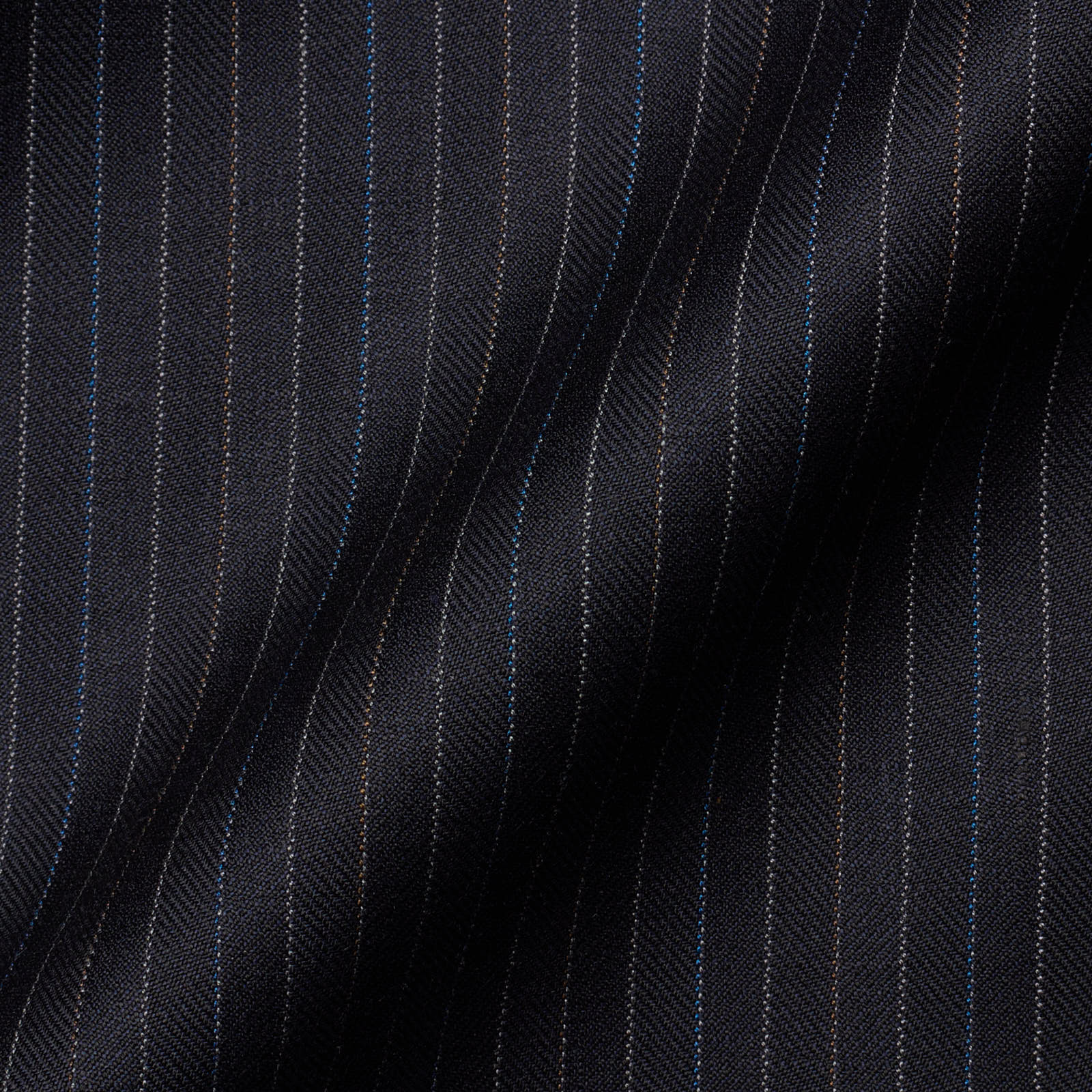 VANUCCI Milano Navy Blue Striped Virgin Wool Suit EU 52 NEW US 42