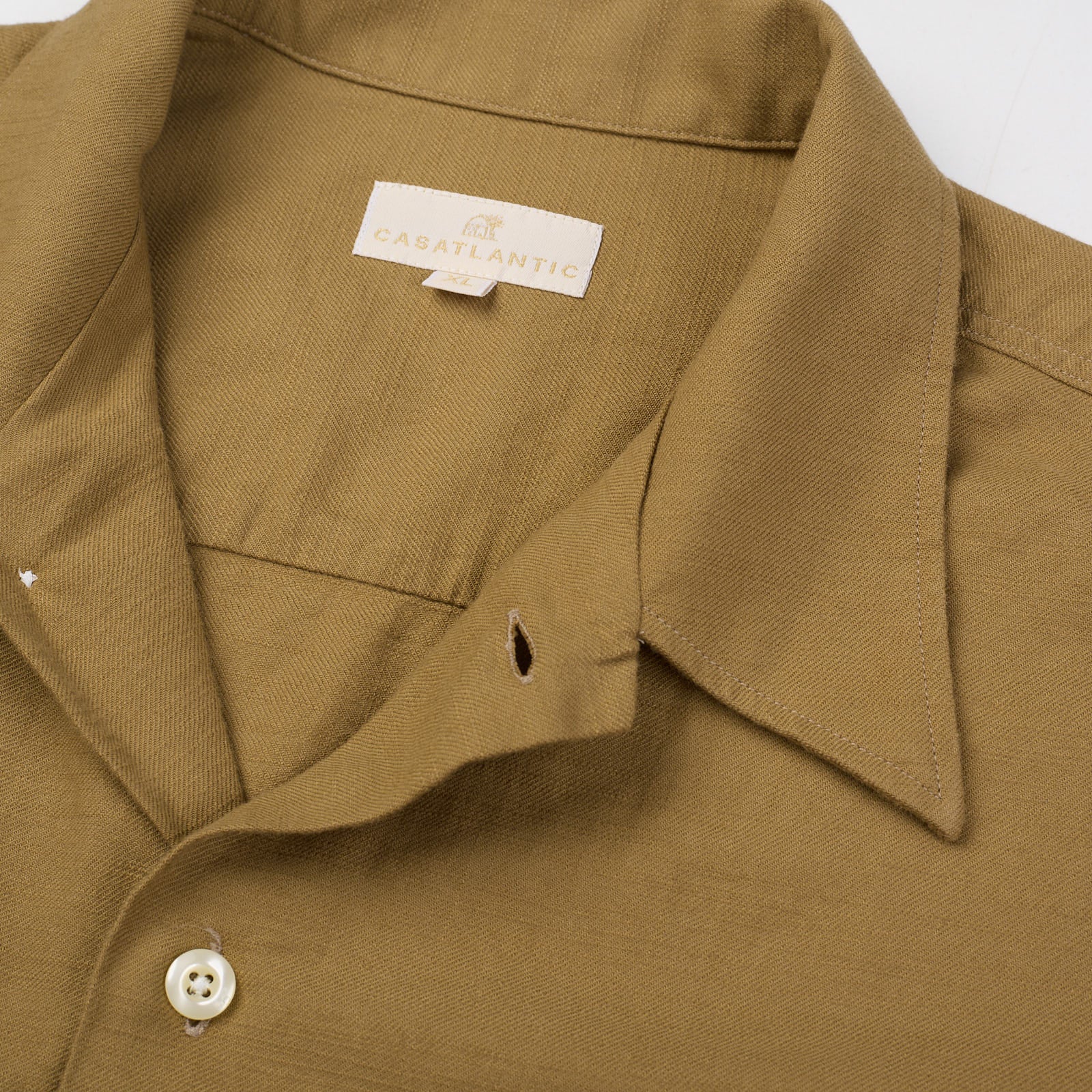 CASATLANTIC Khaki Cotton Casual Camp Shirt NEW US XL