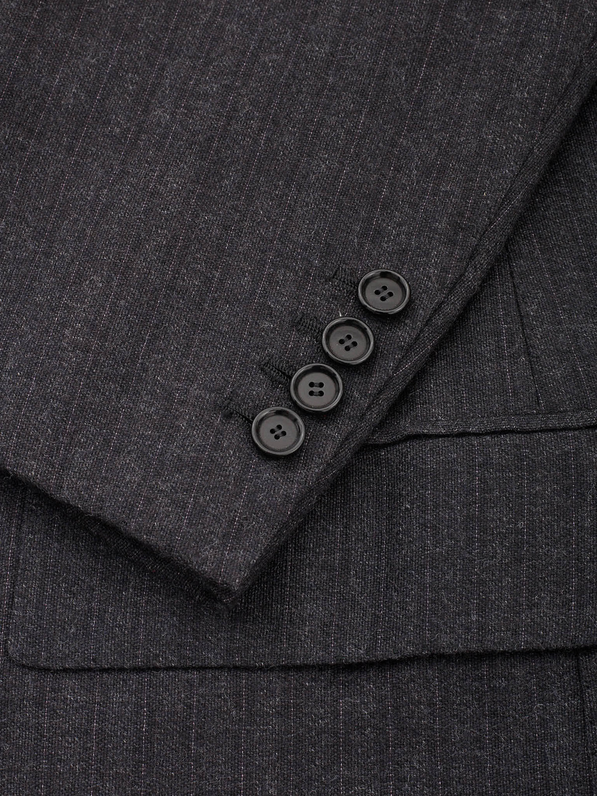 CESARE ATTOLINI Napoli Charcoal Gray Wool Suit US 44 EU 54