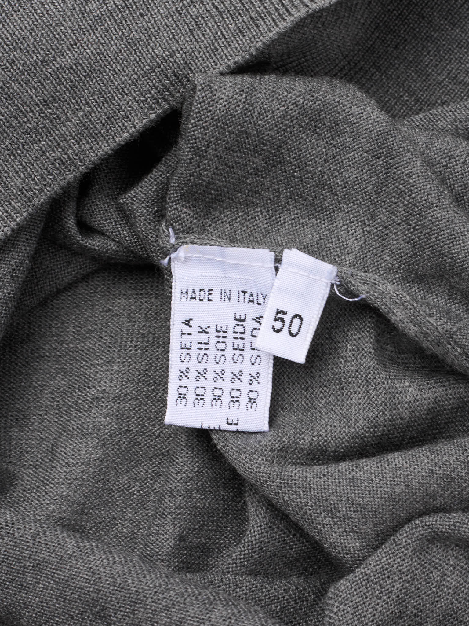 CESARE ATTOLINI Gray Wool-Silk V-Neck Sweater NEW M