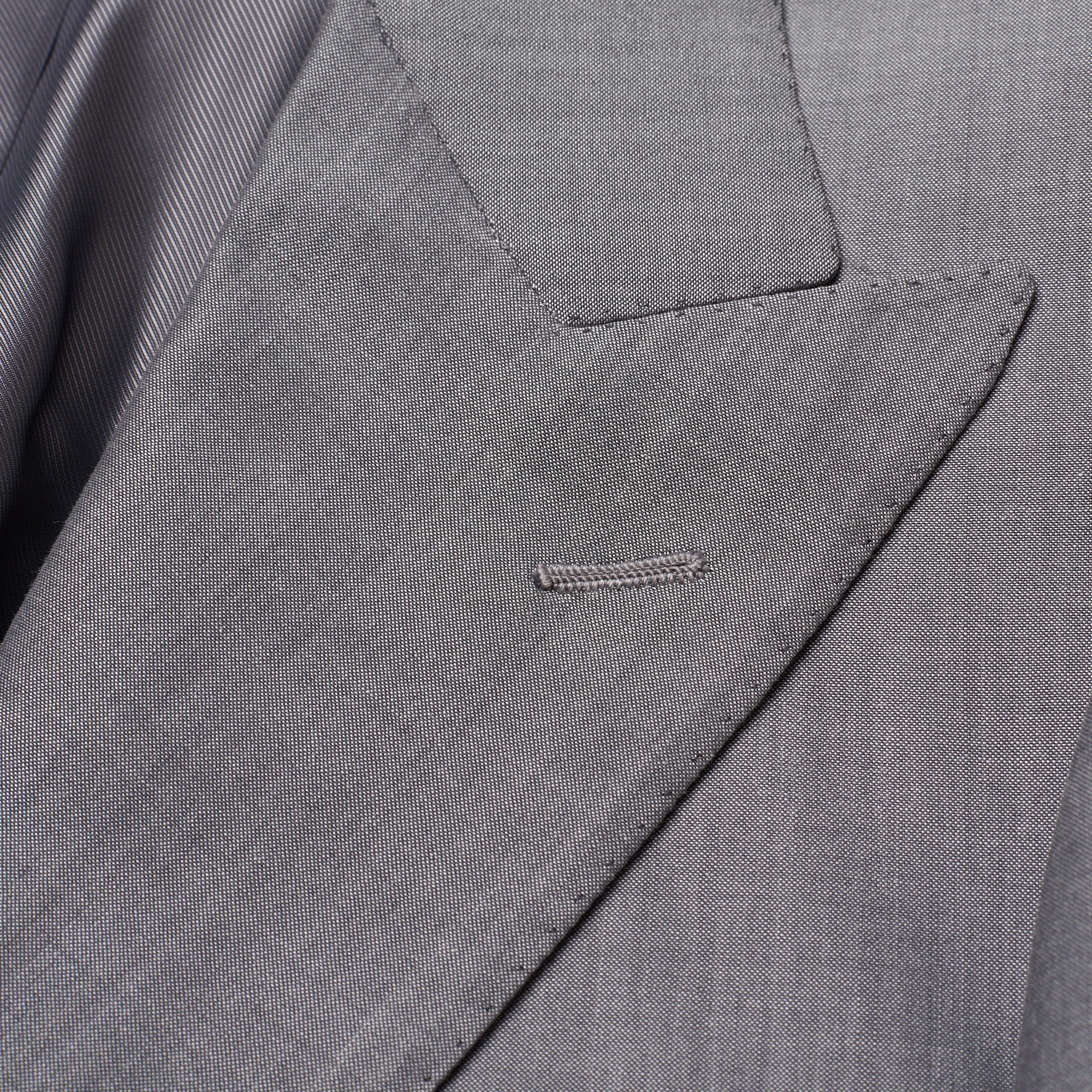 CESARE ATTOLINI Handmade Gray Cotton-Wool Super 120's Peak Lapel Suit NEW CESARE ATTOLINI