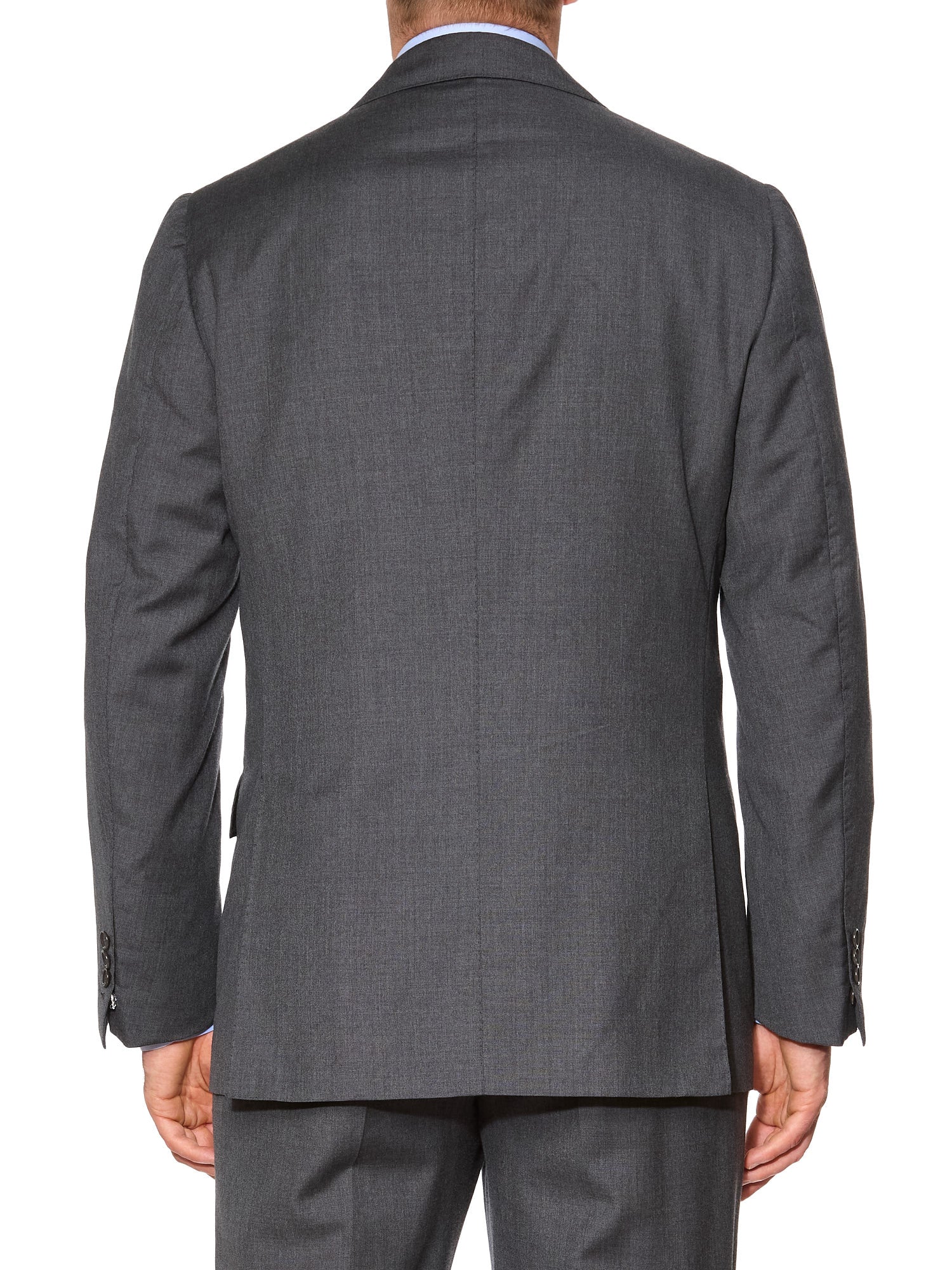 CESARE ATTOLINI Napoli Handmade Charcoal Gray Wool Suit EU 54 US 44