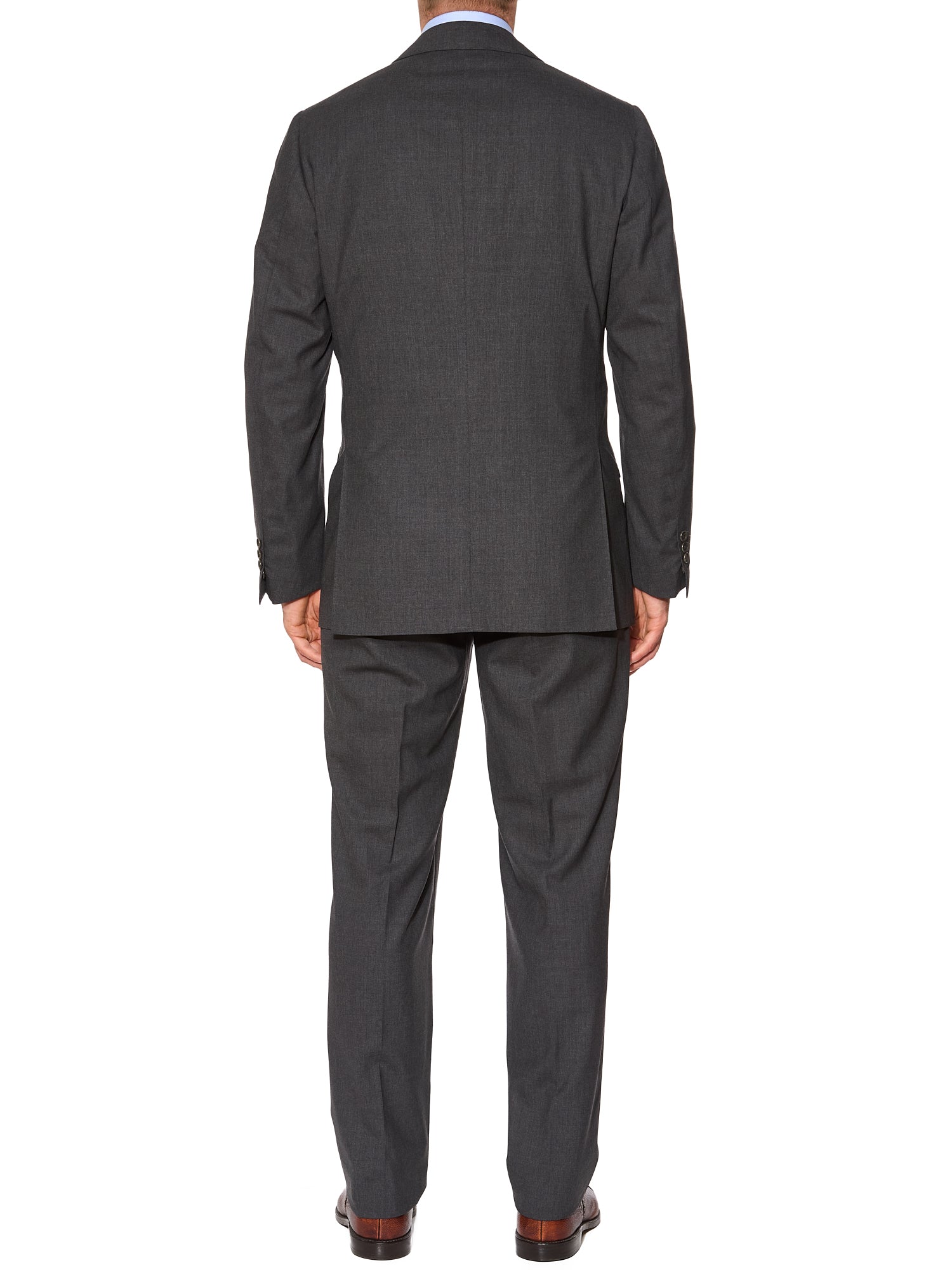 CESARE ATTOLINI Napoli Handmade Gray Wool Suit EU 54 US 44