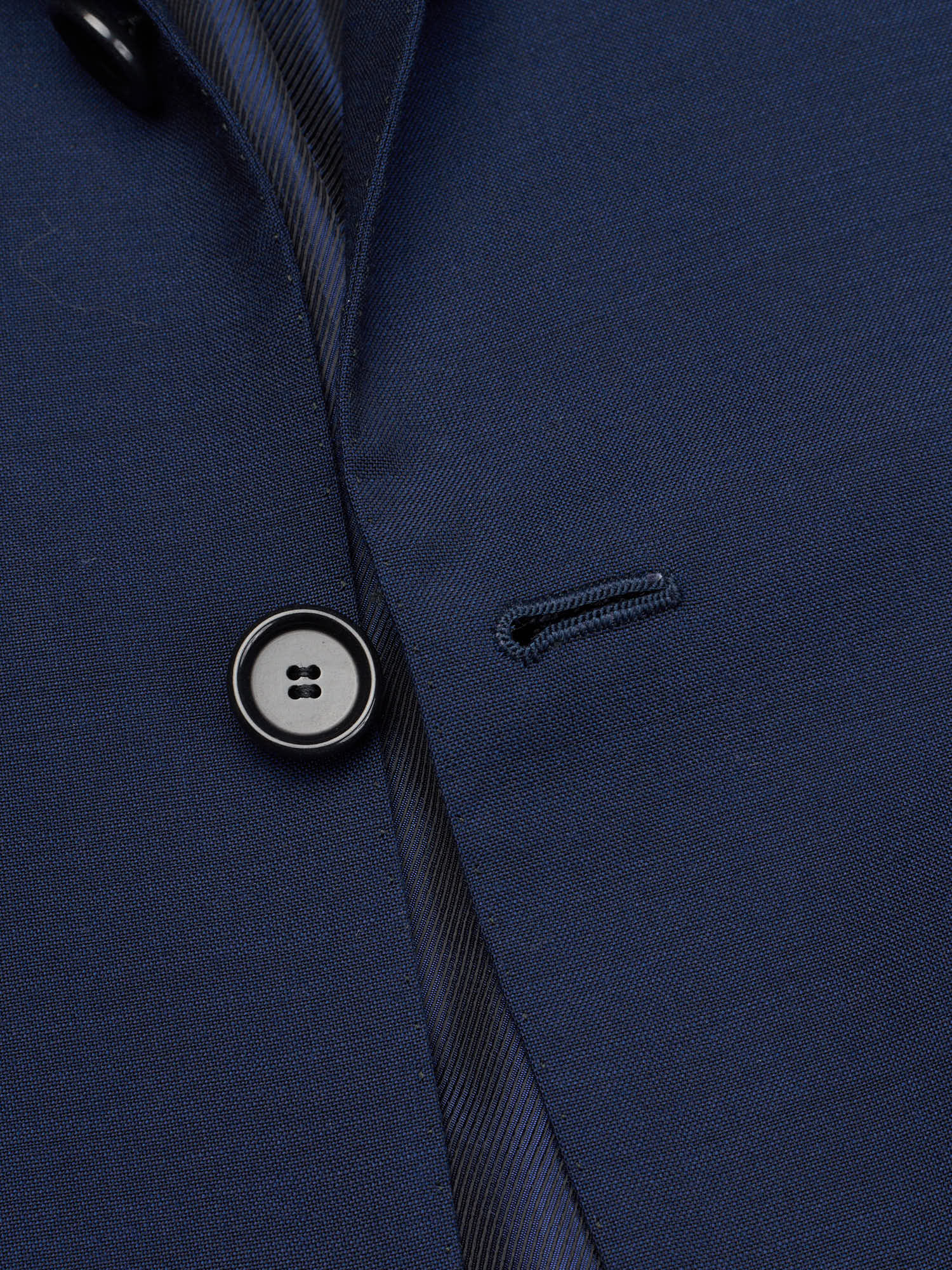 CESARE ATTOLINI Napoli Custom Made Blue Wool-Mohair Blazer Jacket EU 50 US 40 Short