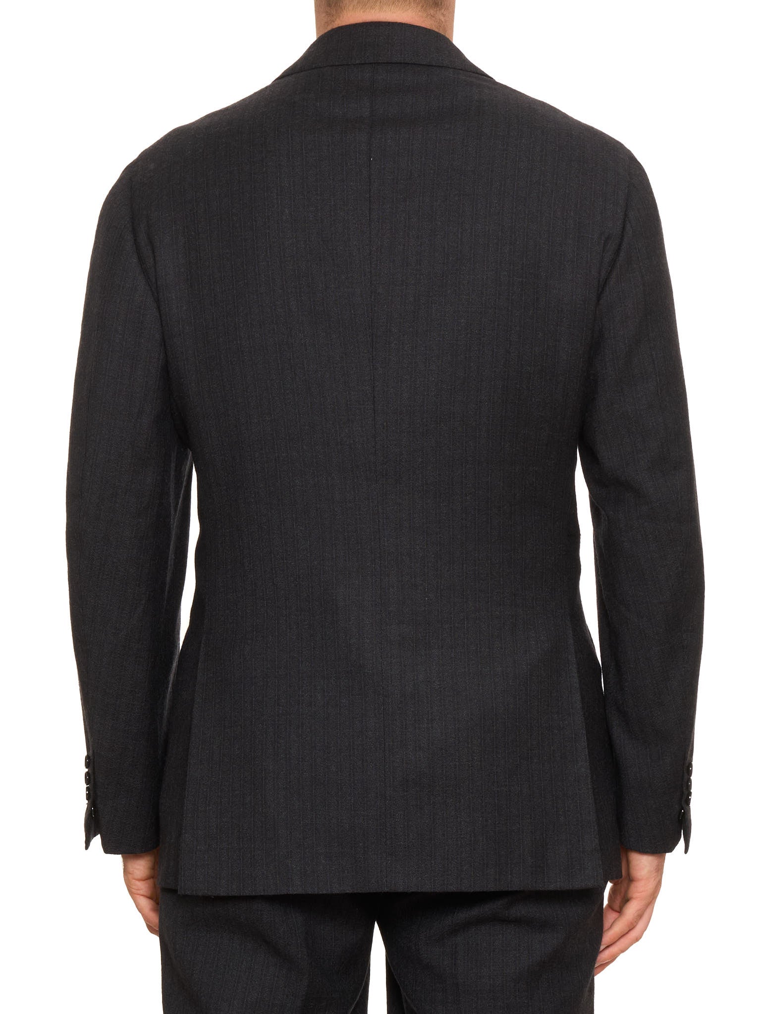CESARE ATTOLINI Napoli Charcoal Gray Wool Suit US 44 EU 54