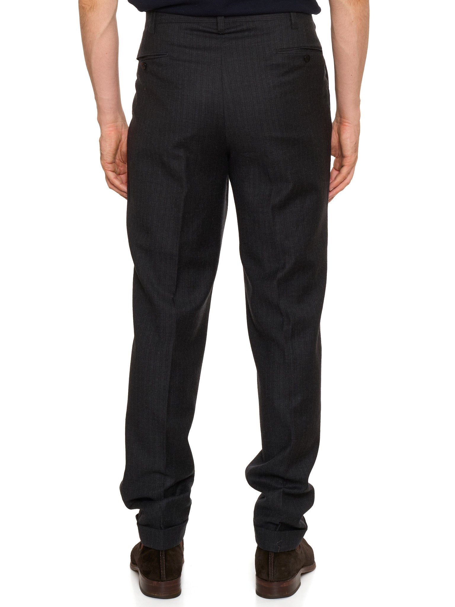 CESARE ATTOLINI Napoli Charcoal Gray Wool Suit US 44 EU 54