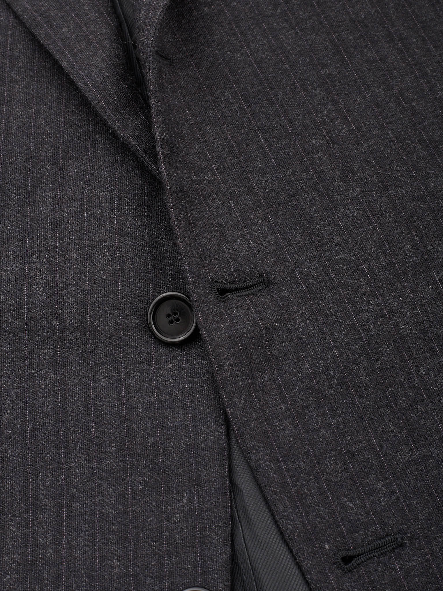 CESARE ATTOLINI Napoli Charcoal Gray Wool Suit US 44 EU 54