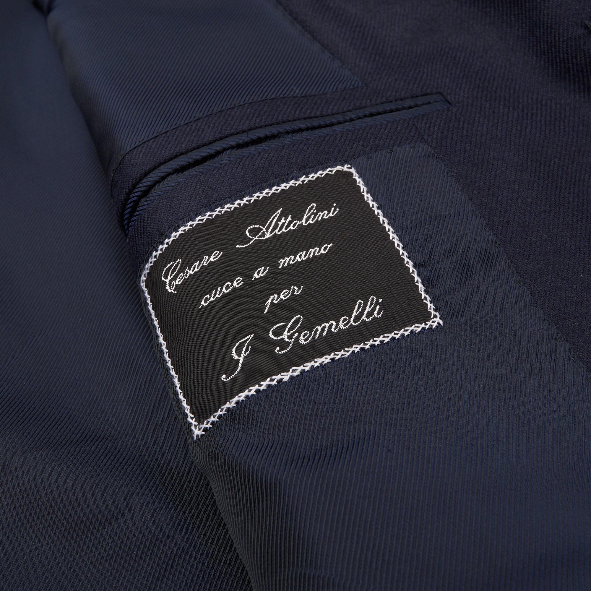 CESARE ATTOLINI Napoli Handmade Midnight Blue Cashmere Jacket EU 50 US 40 CESARE ATTOLINI