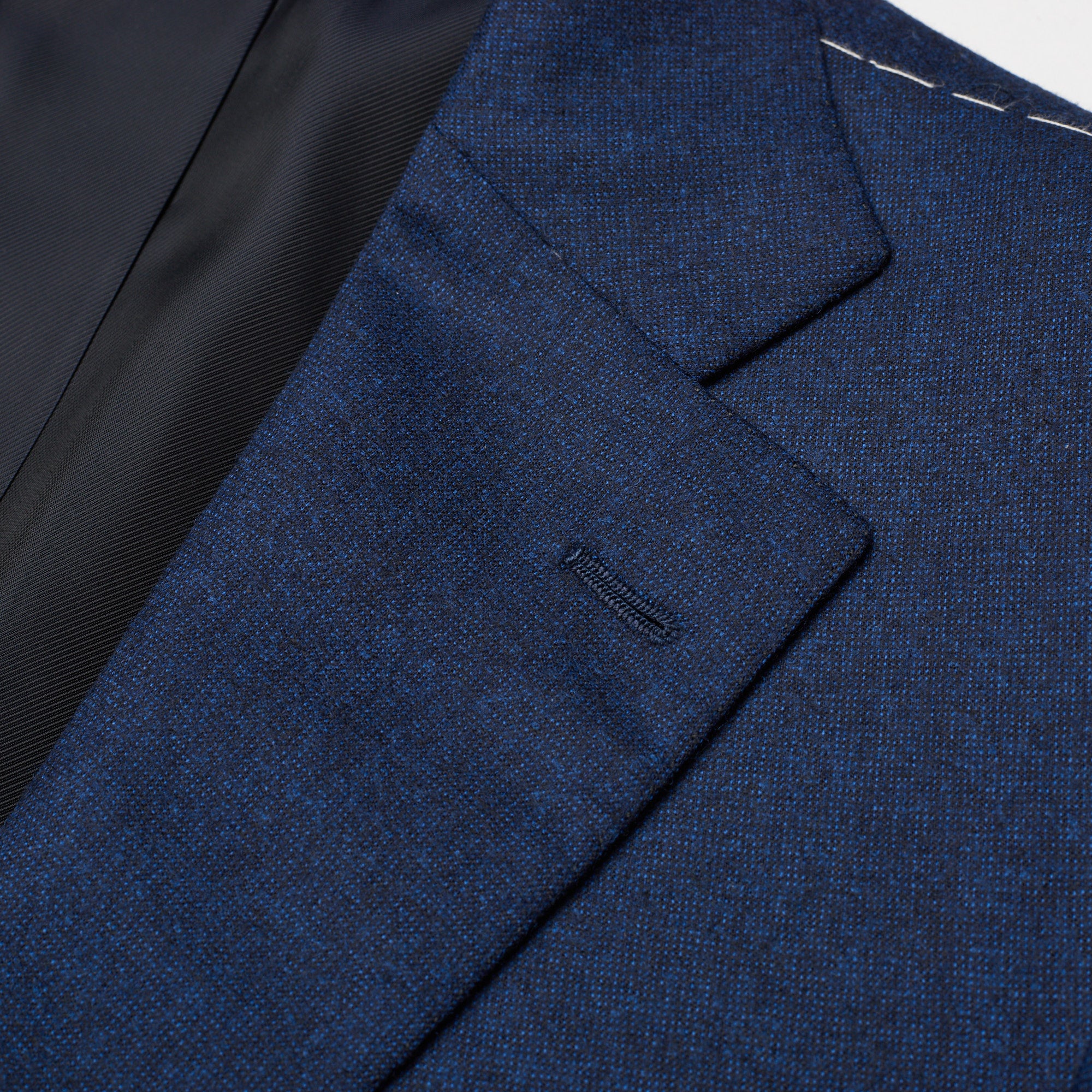 CESARE ATTOLINI Handmade Navy Blue Nailhead Wool Super 120's Suit EU 50 NEW US 40 CESARE ATTOLINI