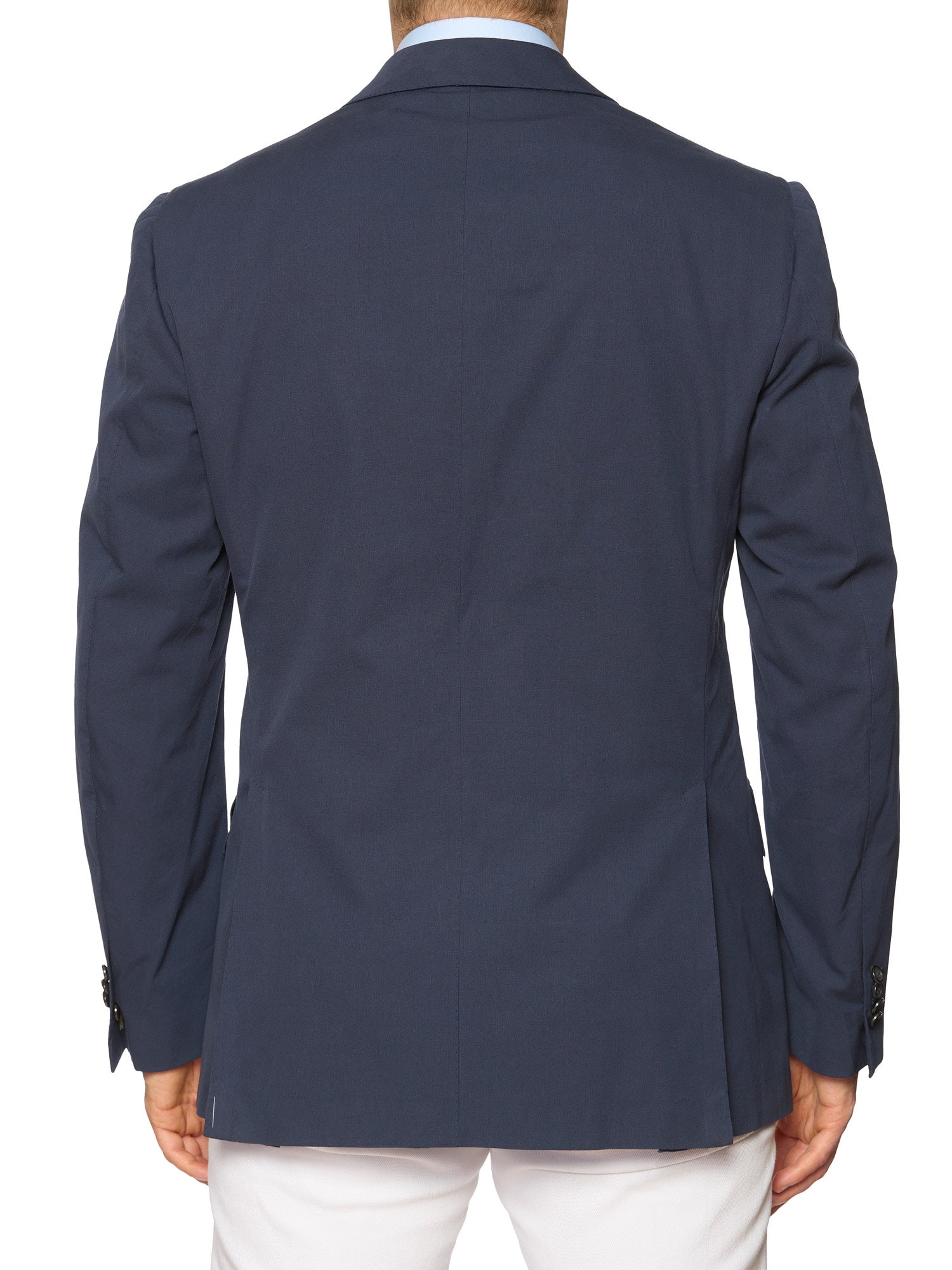 CESARE ATTOLINI Handmade Blue Cotton-Cashmere Blazer Jacket EU 54 NEW US 44