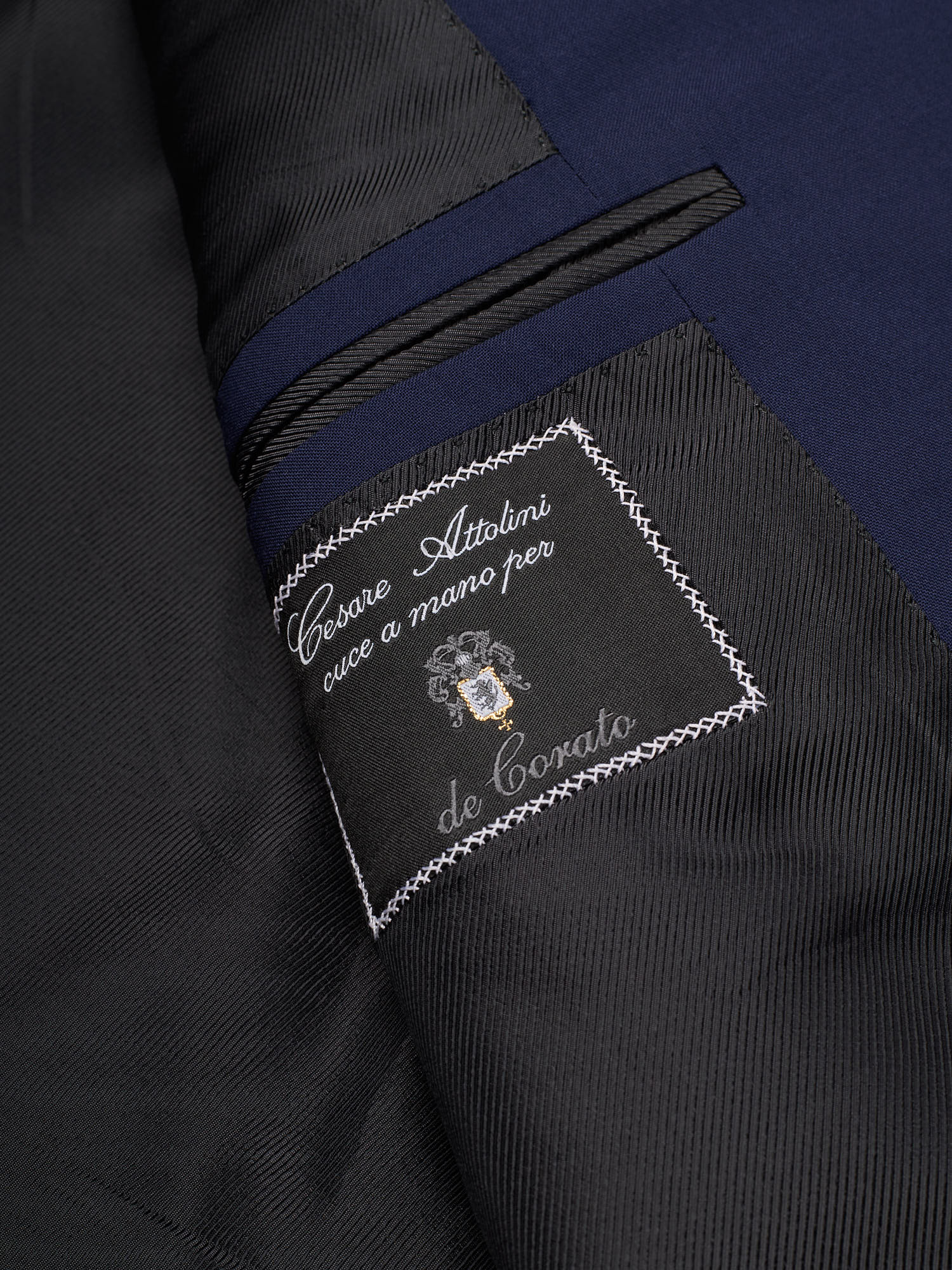 CESARE ATTOLINI Napoli Handmade Navy Super 160's Blazer Jacket EU 54 US 44