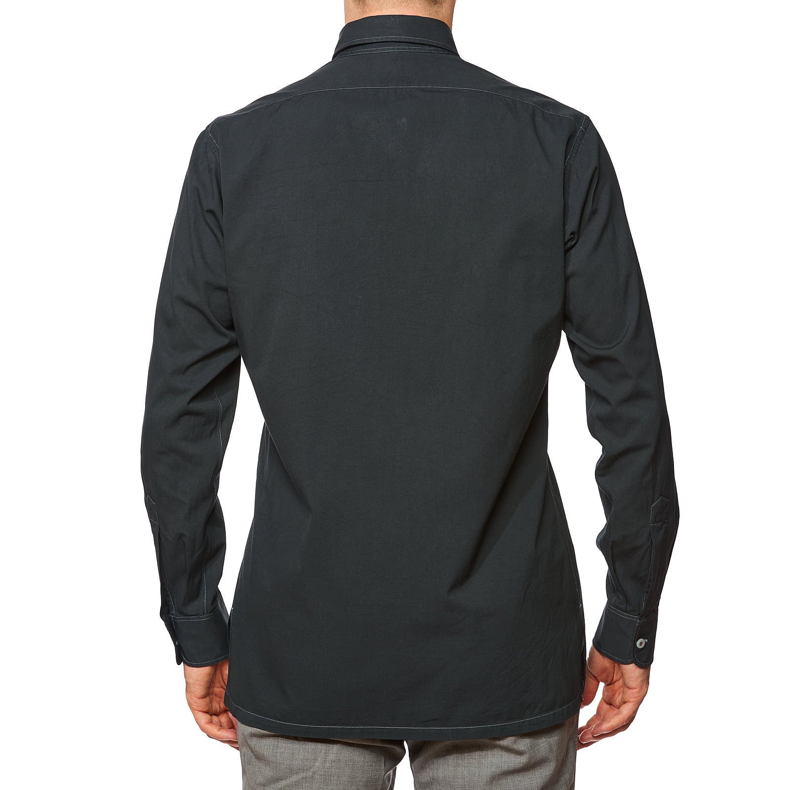 CHARVET Black Cotton Button-Down Shirt EU 40 NEW US 16