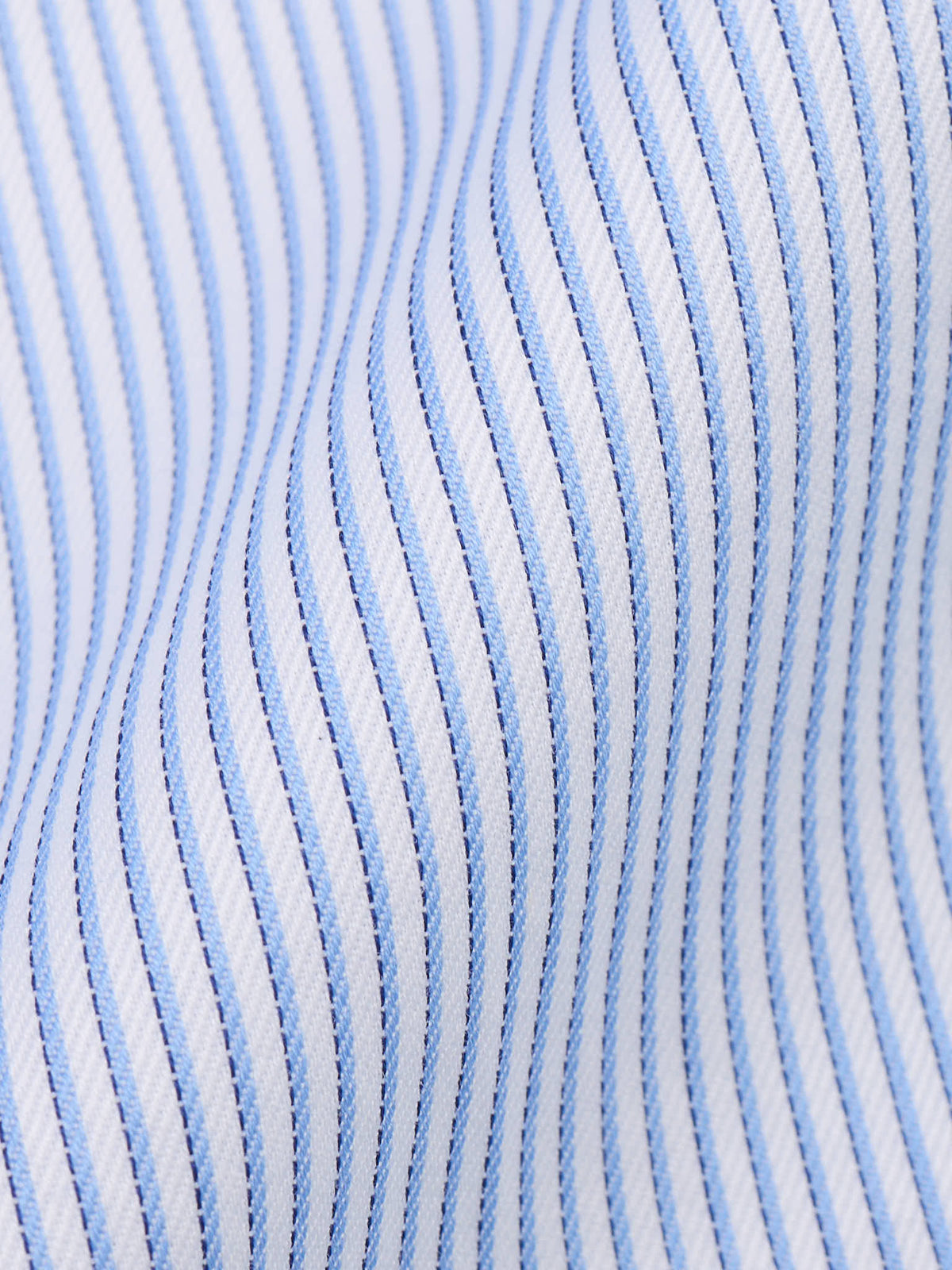 CHARVET Paris Blue Striped Cotton MTM Dress Shirt