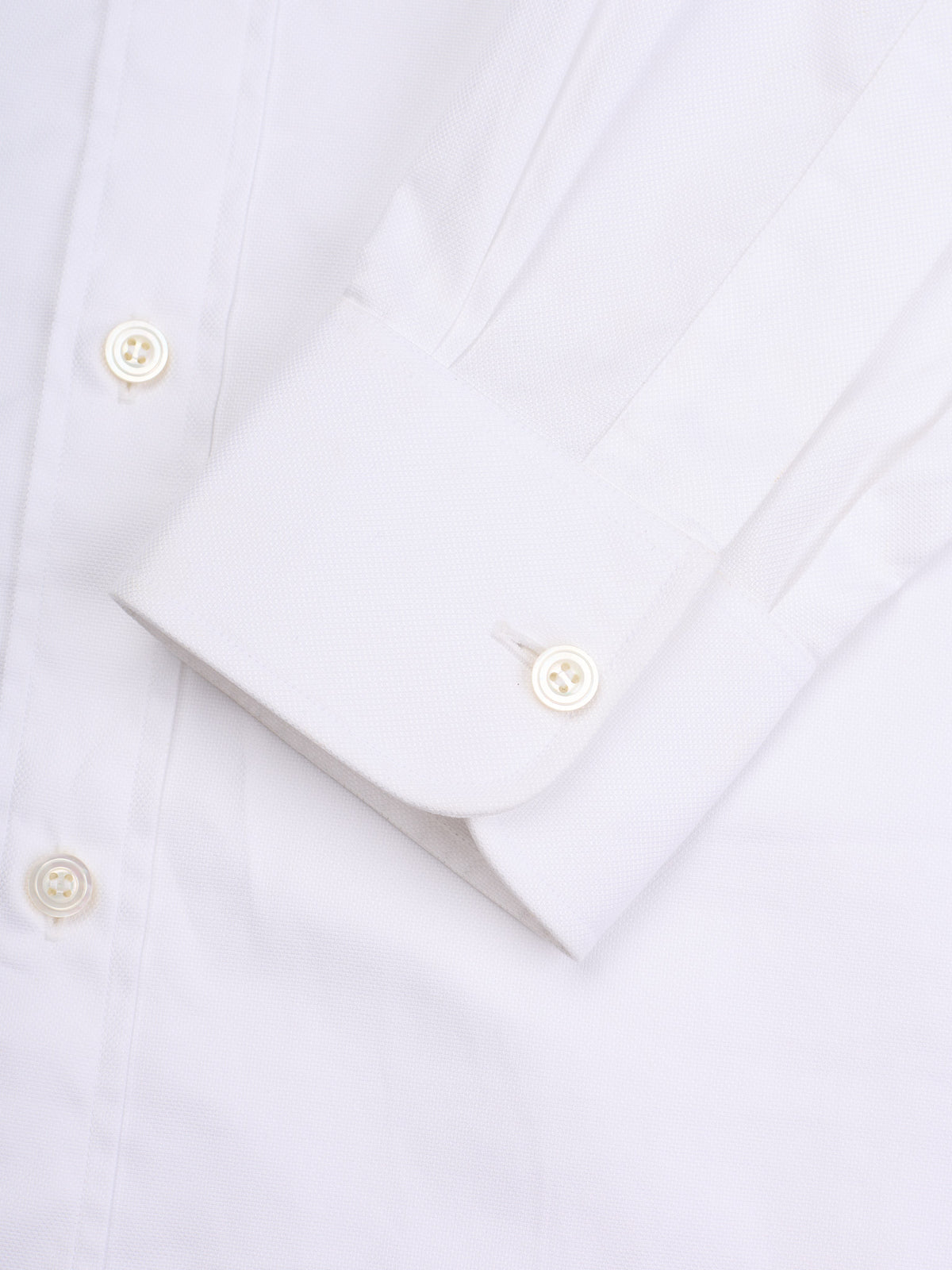 CHARVET Paris Handmade White Cotton Button-Down Collar Dress Shirt