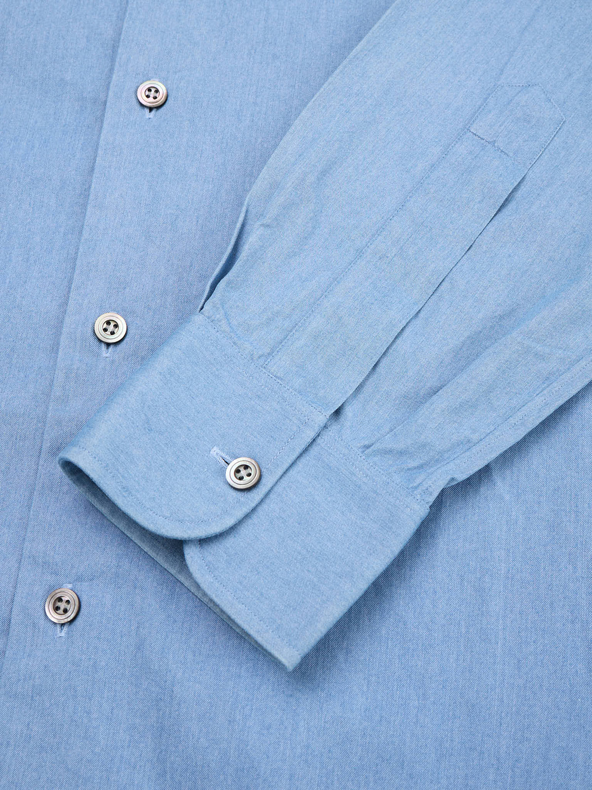 CHARVET Paris Light Blue Cotton MTM Denim Shirt