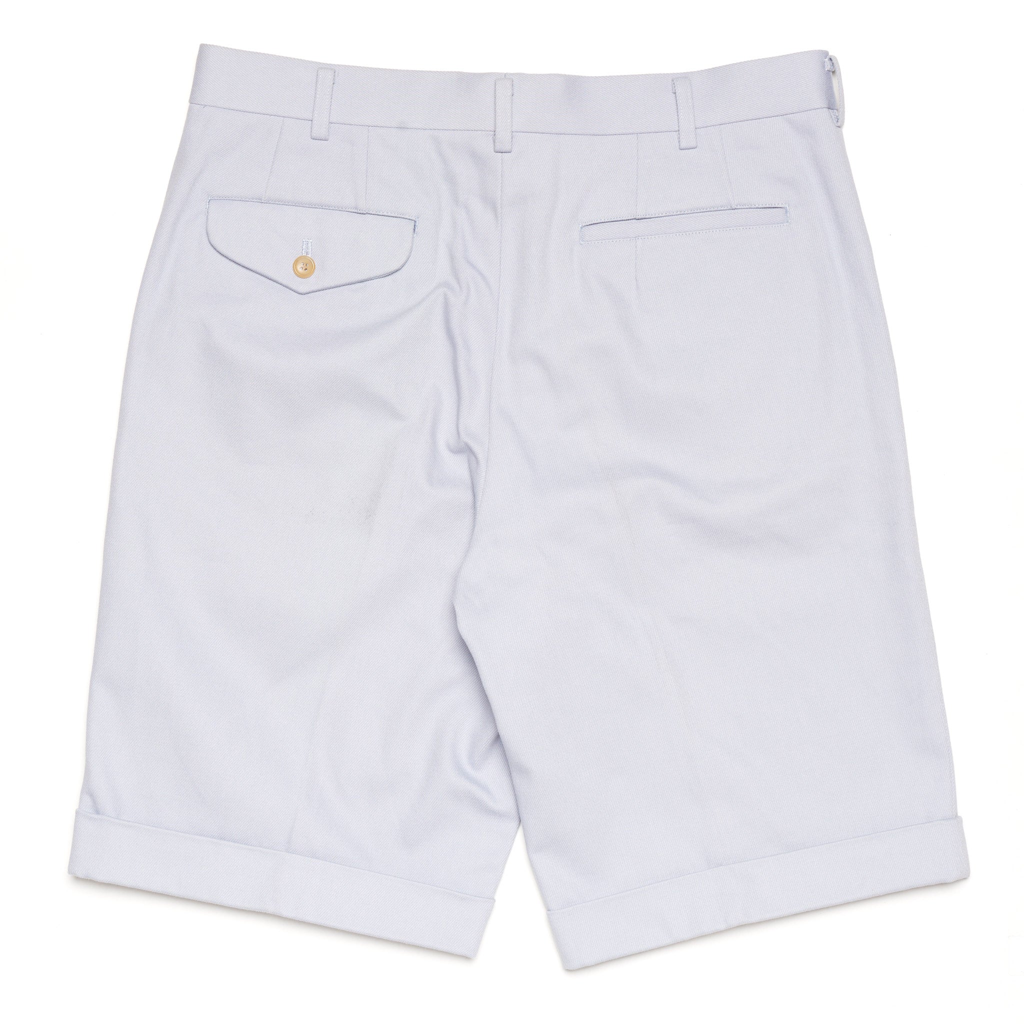 COMME DES GARCONS Homme Plug Light Blue Twill Cotton Shorts Size L COMME DES GARCONS