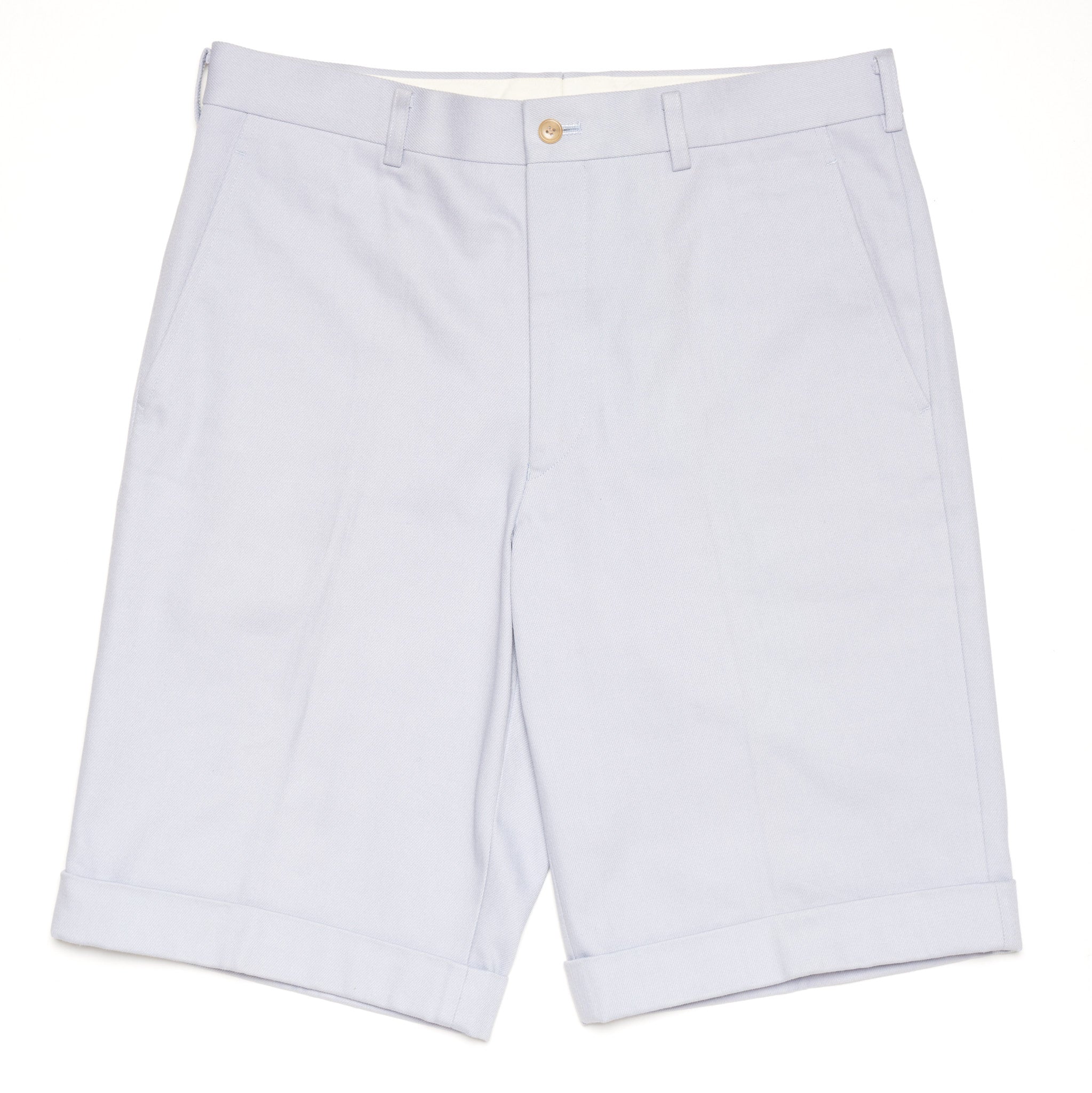 COMME DES GARCONS Homme Plug Light Blue Twill Cotton Shorts Size L COMME DES GARCONS