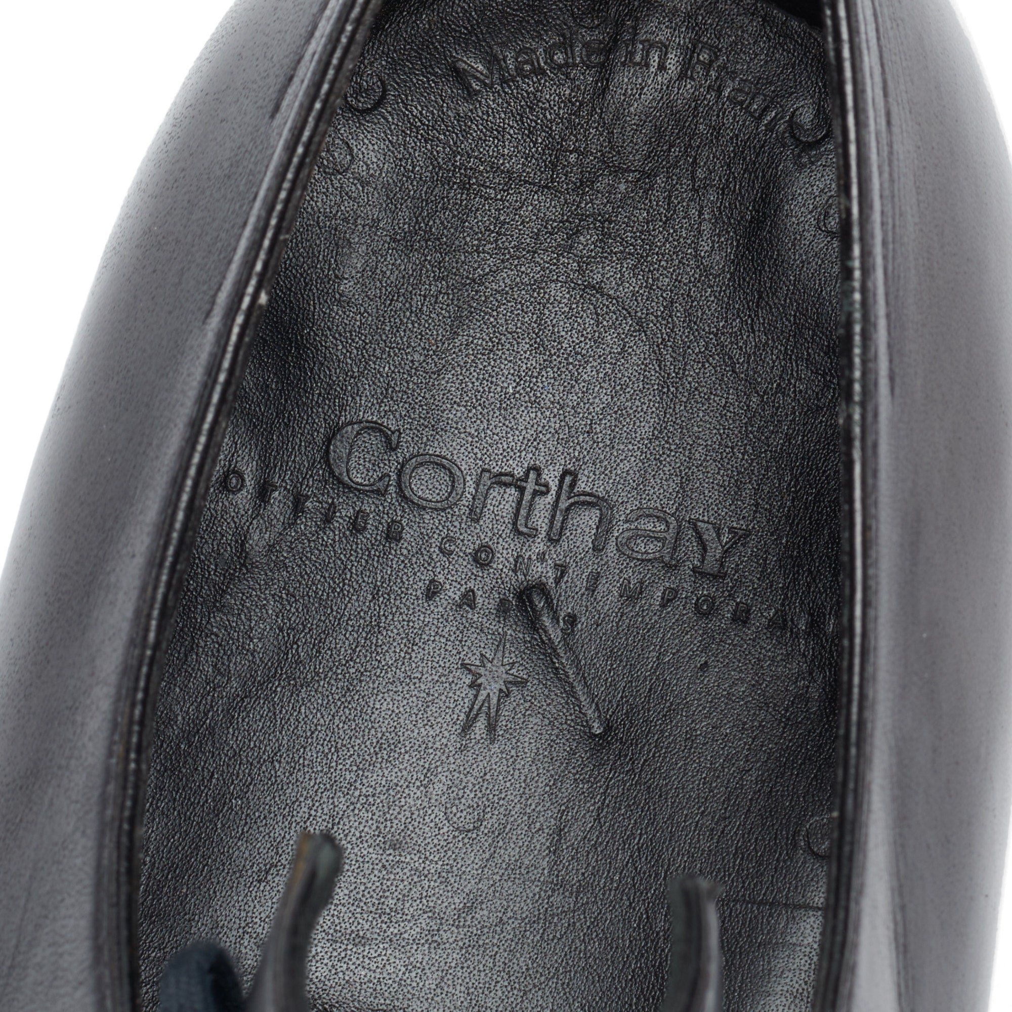 CORTHAY Paris "Arca" Gunmetal Calf Leather 2 Eyelet Derby Shoes 8.5 NEW CORTHAY