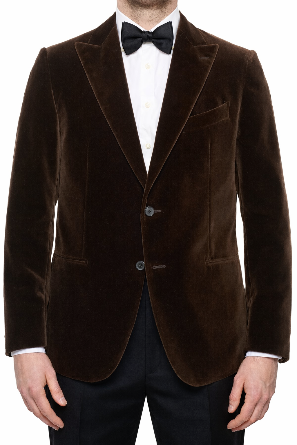 RAFFAELE CARUSO "Norma" Brown Velvet Dinner Tux Jacket