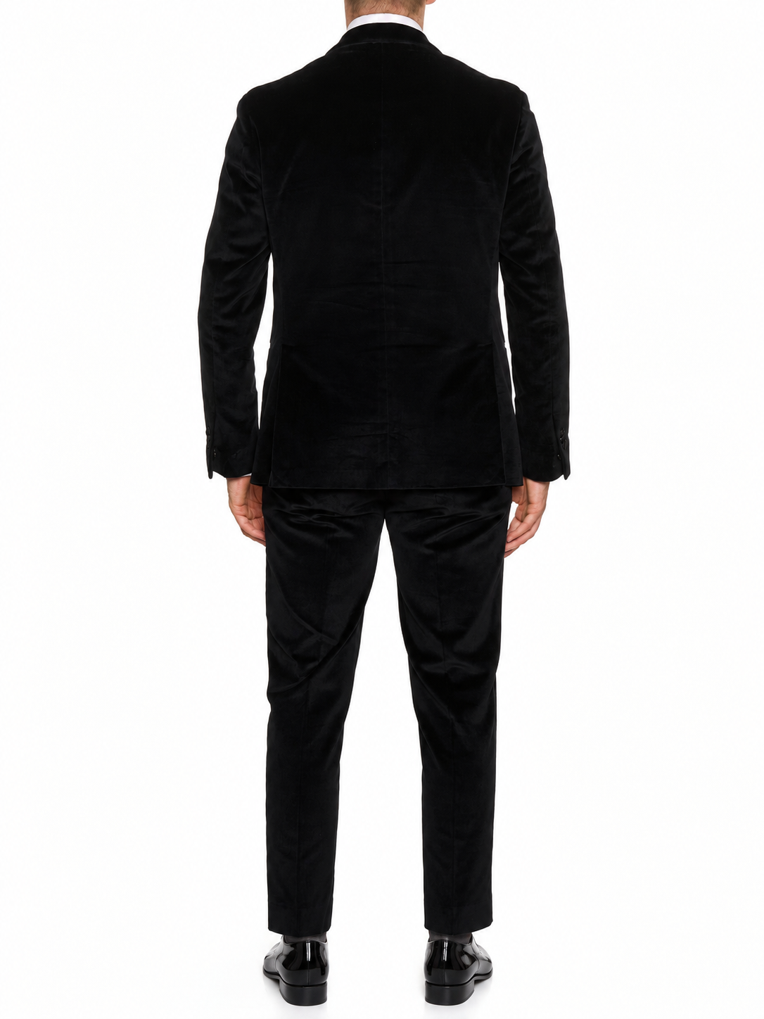 BOGLIOLI Black Cotton Velvet Tuxedo Suit