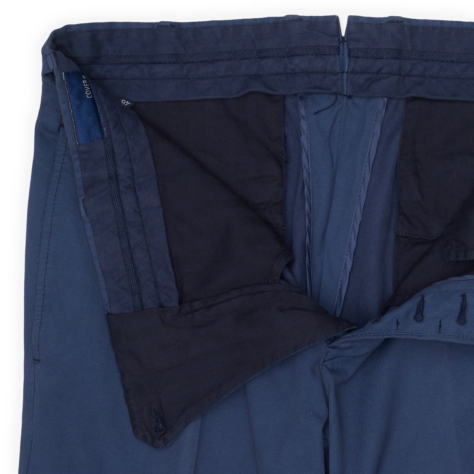 DOPPIO RITORTO "COVER" Blue Cotton Dress Pants EU 46 NEW US 30