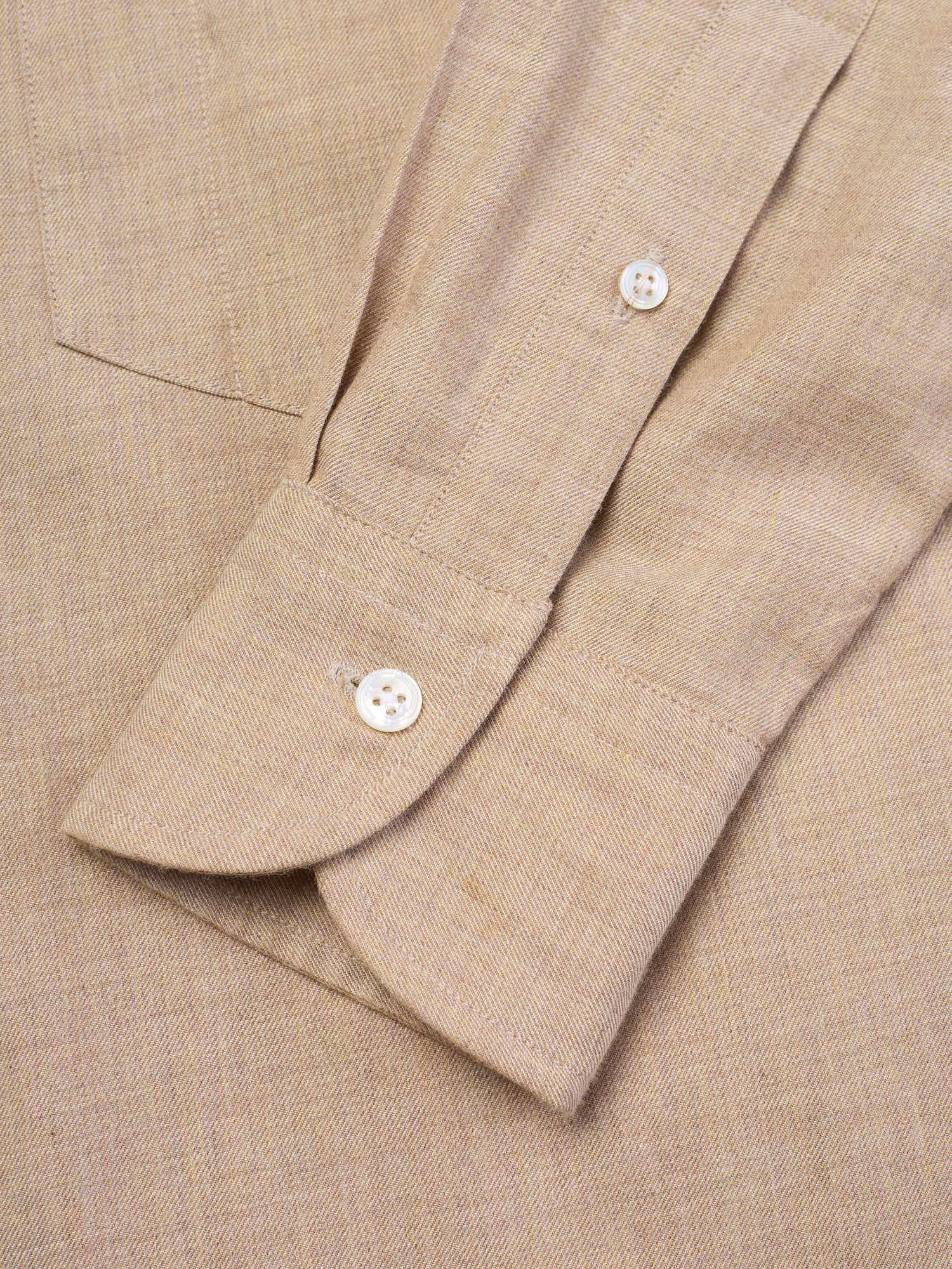 DRAKE'S Beige Cotton Long Sleeve Shirt Size EU 41 US 16