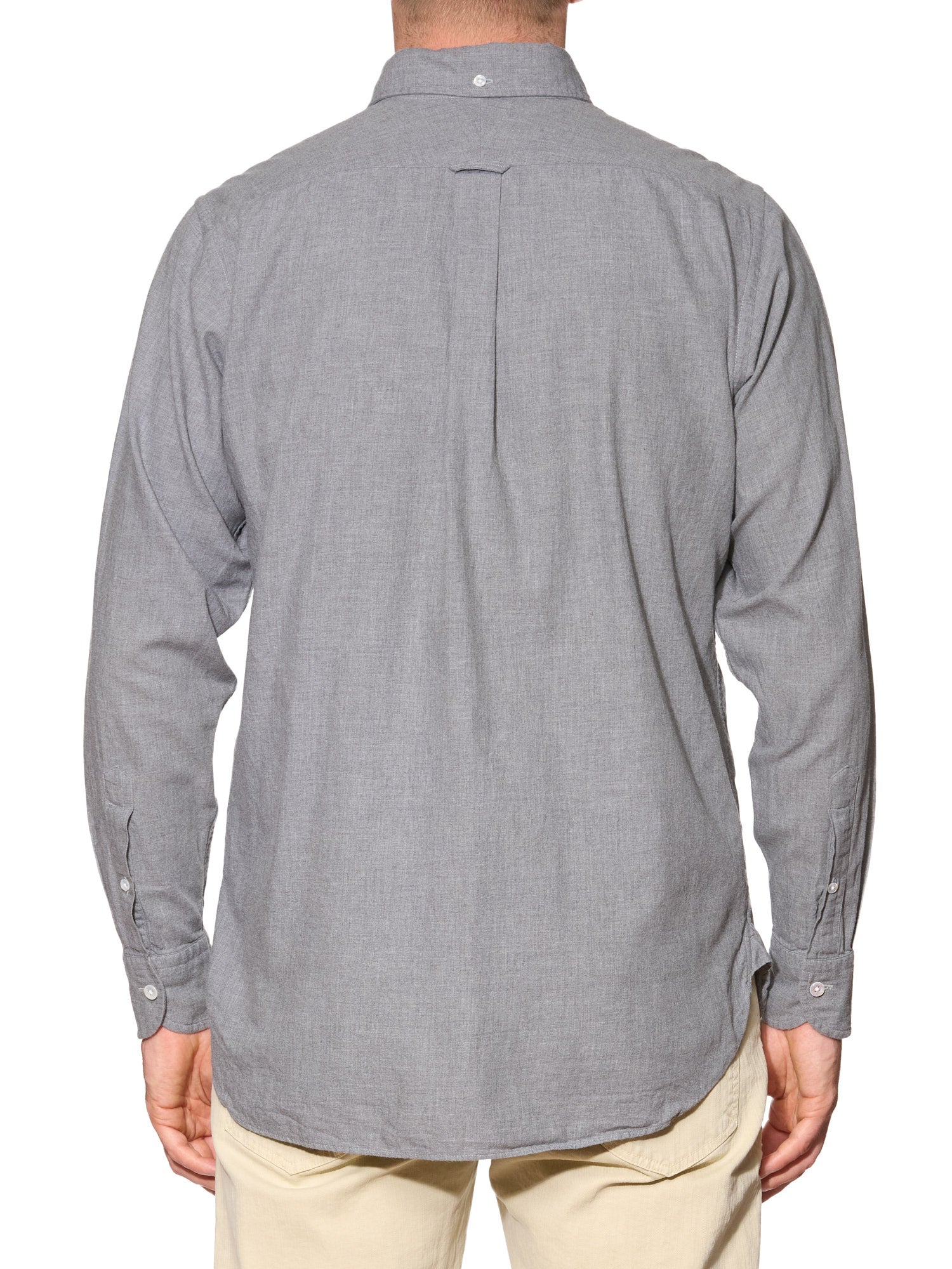 DRAKE'S Gray Cotton Long Sleeve Shirt EU 41 US 16