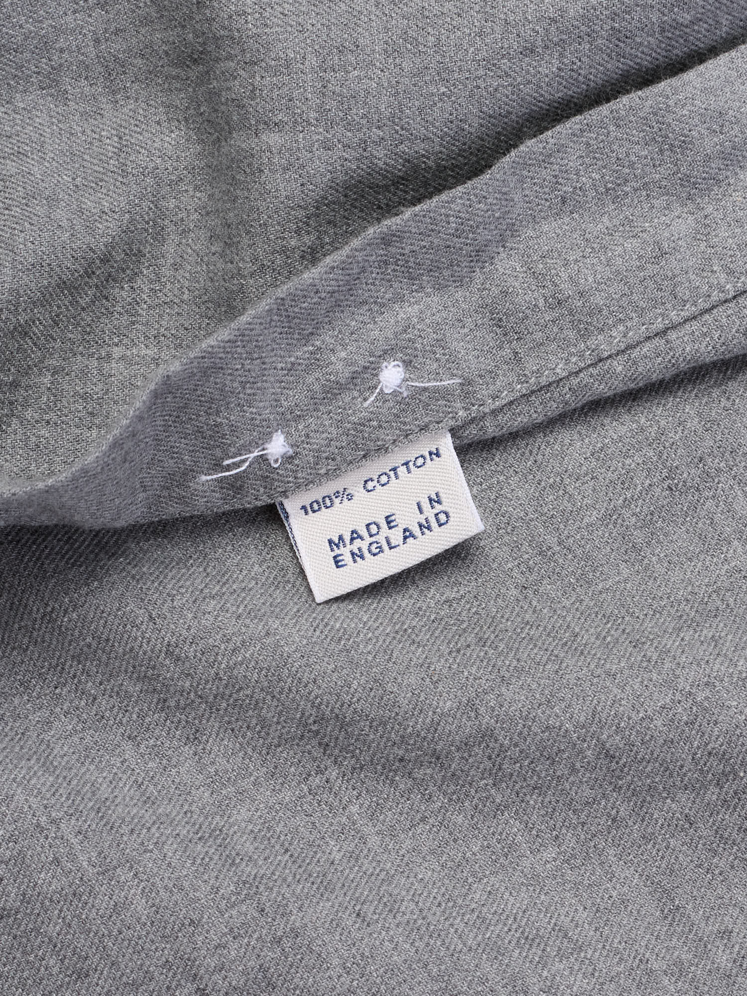 DRAKE'S Gray Cotton Long Sleeve Shirt EU 41 US 16