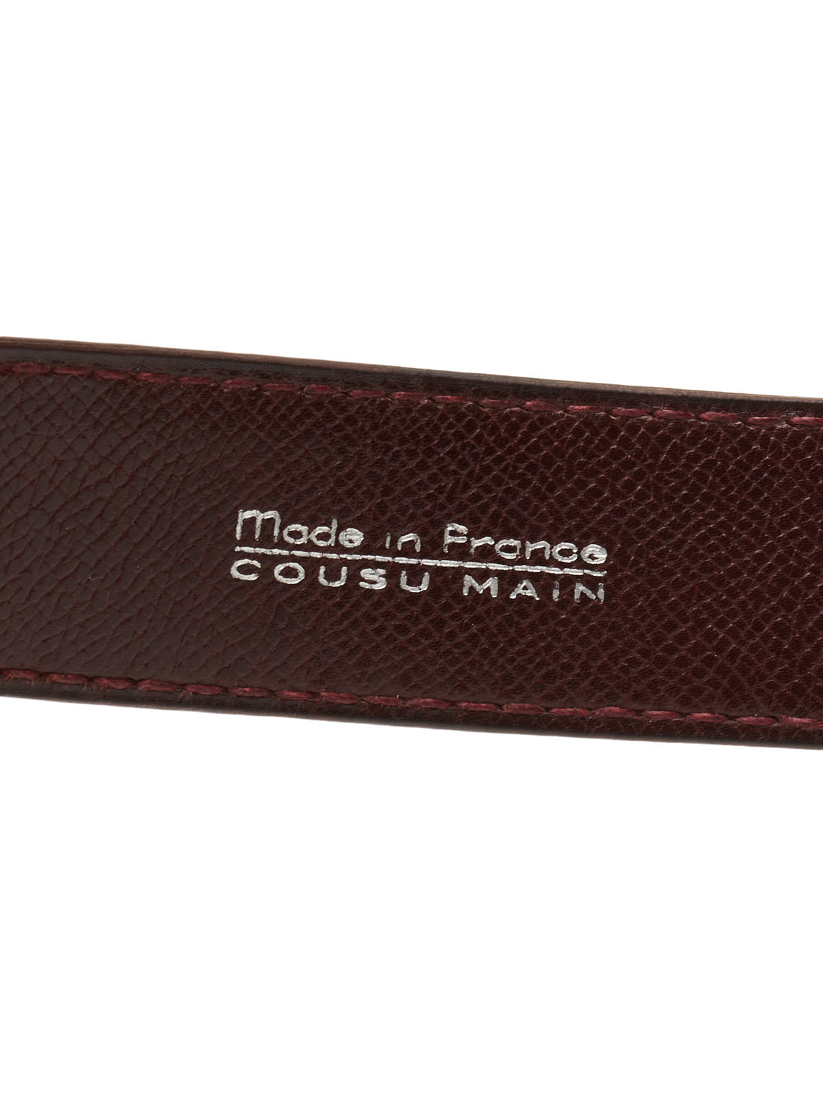 DURET Paris Burgundy Crocodile Belt Silver Alpha Buckle 36" 90cm