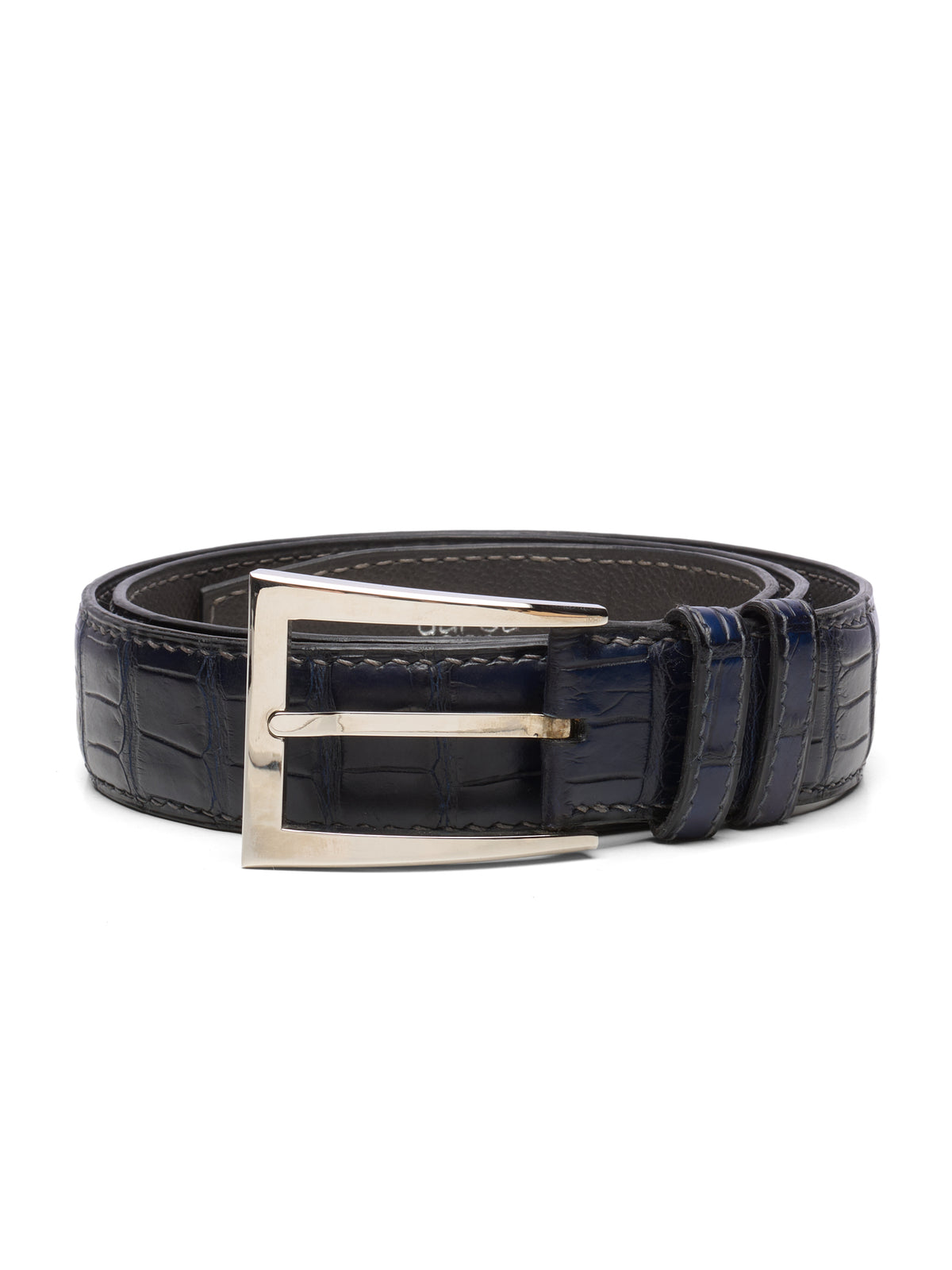 Prada Navy Alligator Skin Belt Prada Crocodile Belts for Women | Mercari main image 4