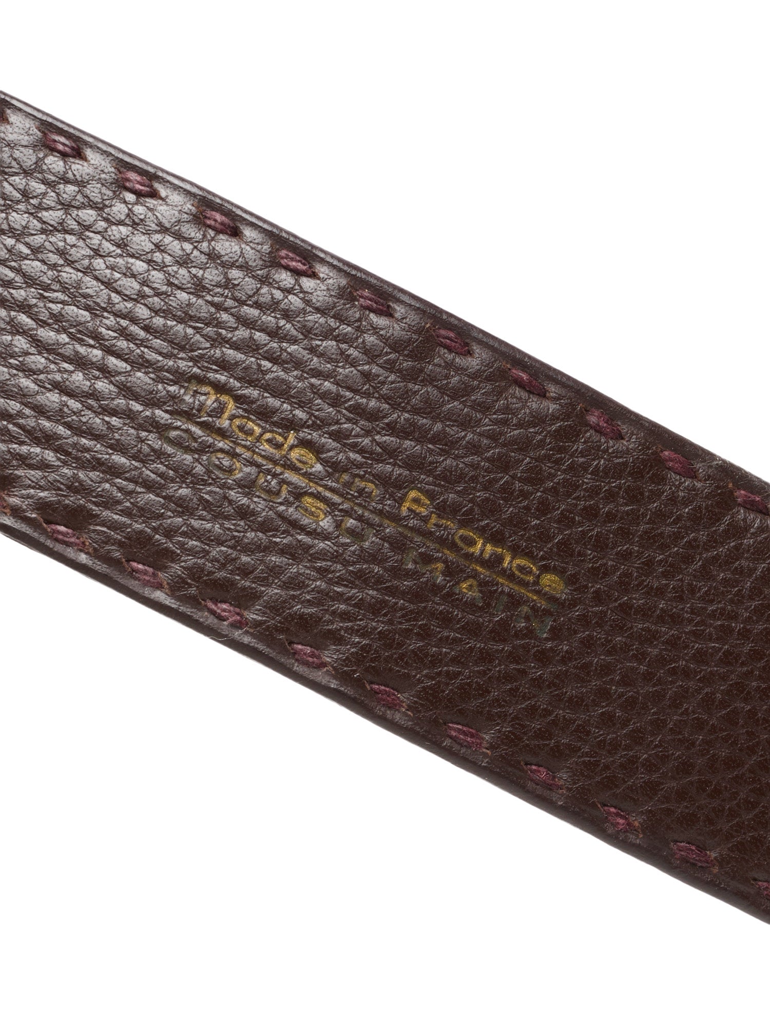 DURET Paris Sand Nubuck Crocodile Handstiched Belt with Gold Alpha Buckle 36" 90cm