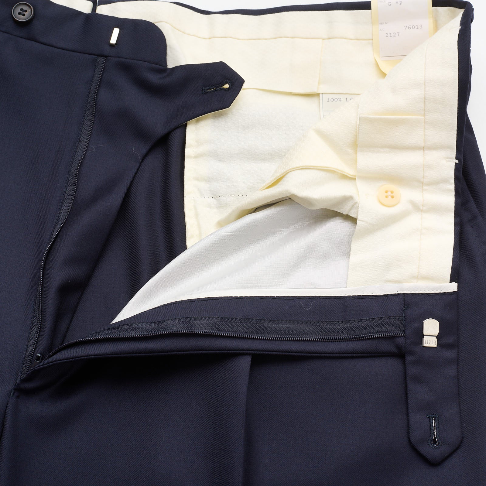 D'AVENZA Blue Wool Dress Pants EU 56 NEW US 40