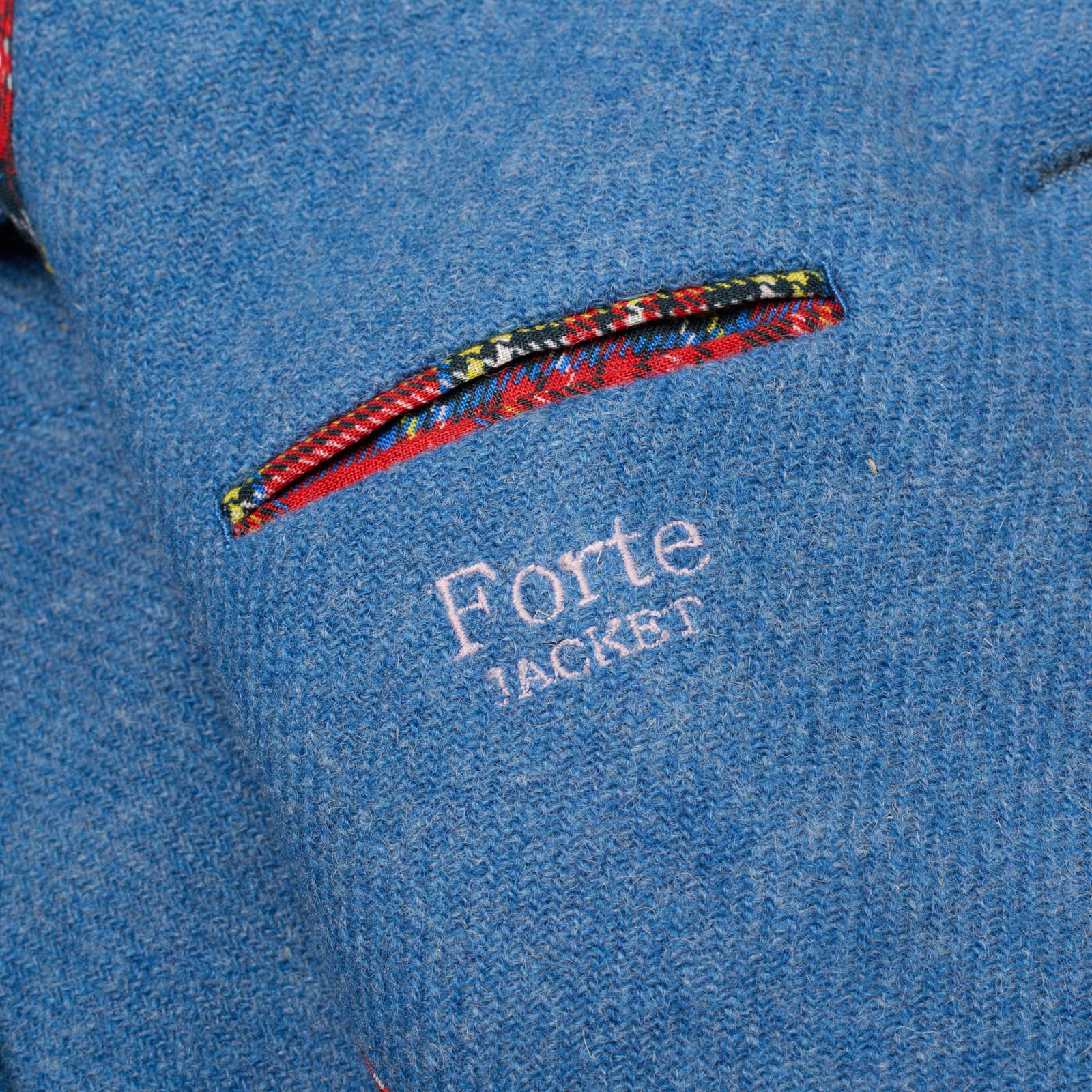 D'AVENZA Forte for VANNUCCI Blue Wool Unlined Tweed Jacket EU 48 NEW US 38