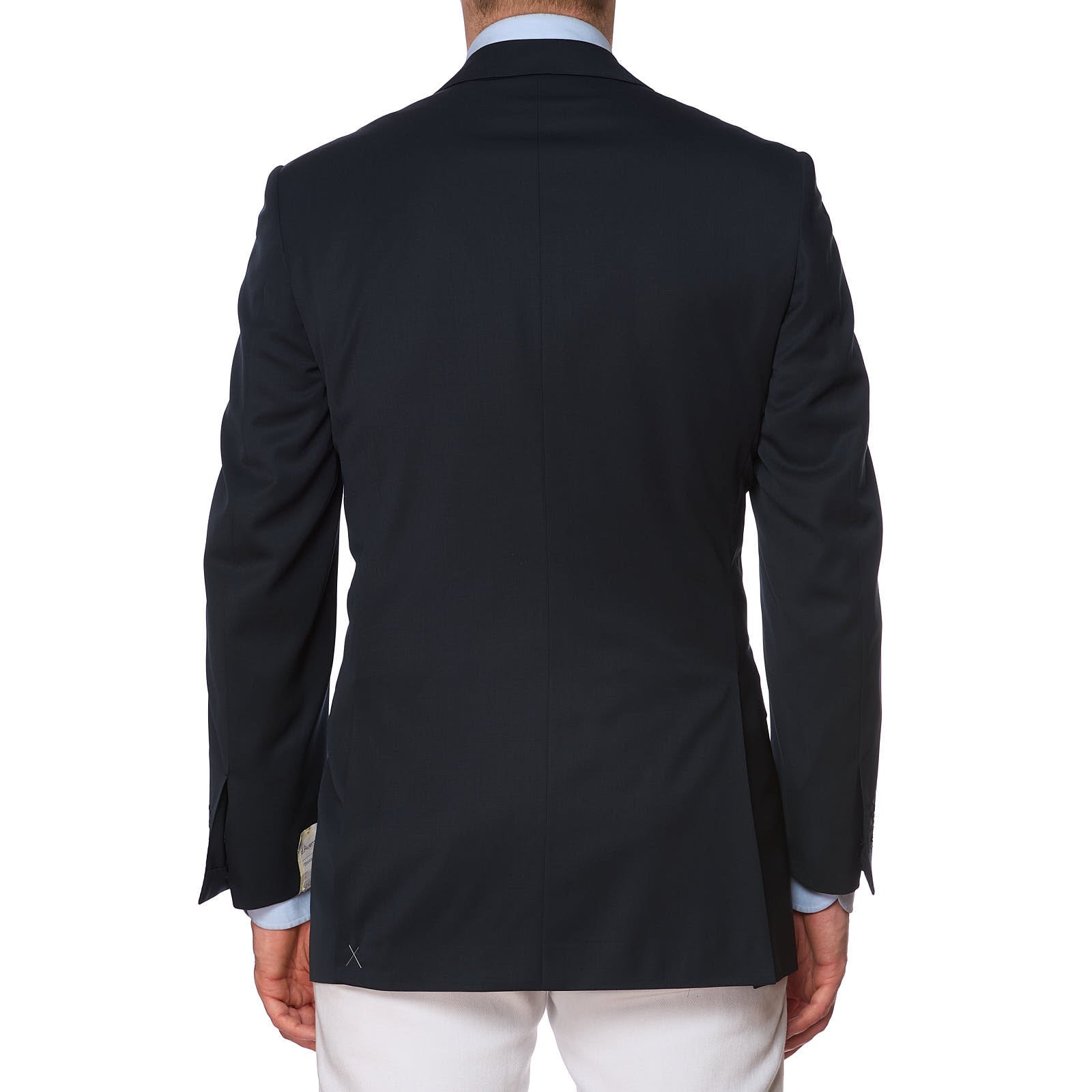 D'AVENZA x VANNUCCI Handmade Navy Blue S 180's DB Jacket Blazer EU 46 NEW US 36