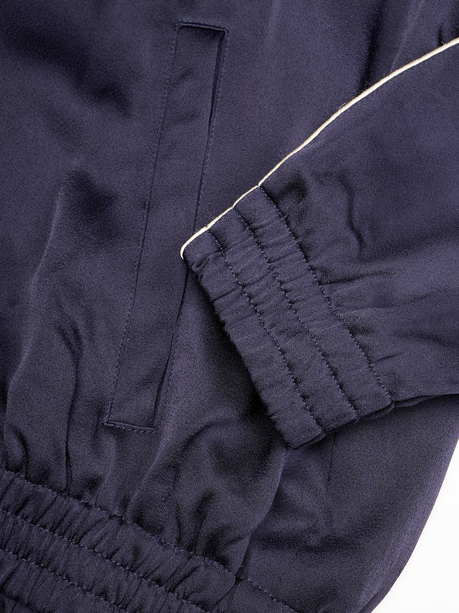 SAINT LAURENT Paris Navy Zip-Up Track Jacket