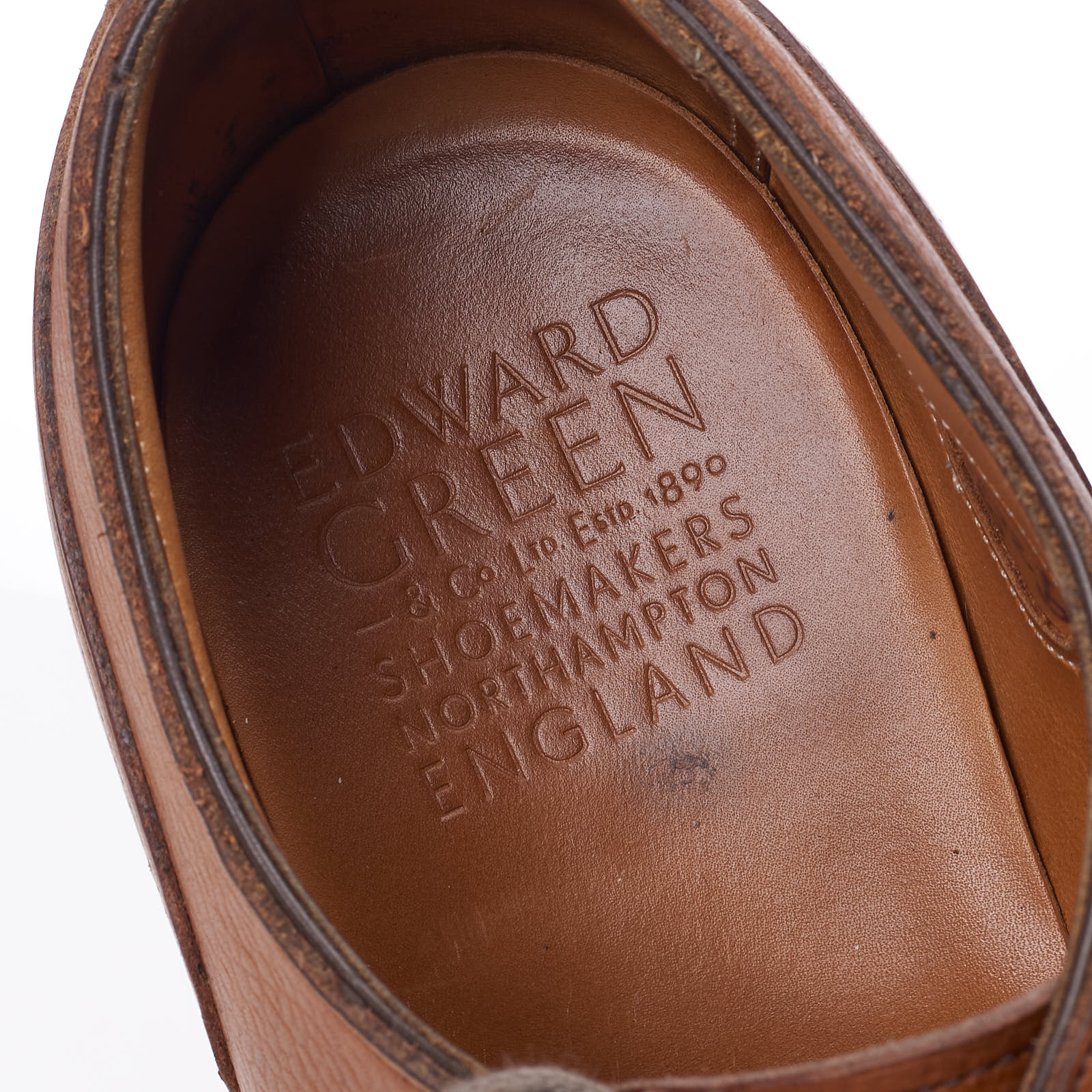 EDWARD GREEN Dover 202 Last Chestnut Utah Derby Shoes 8.5 US 9