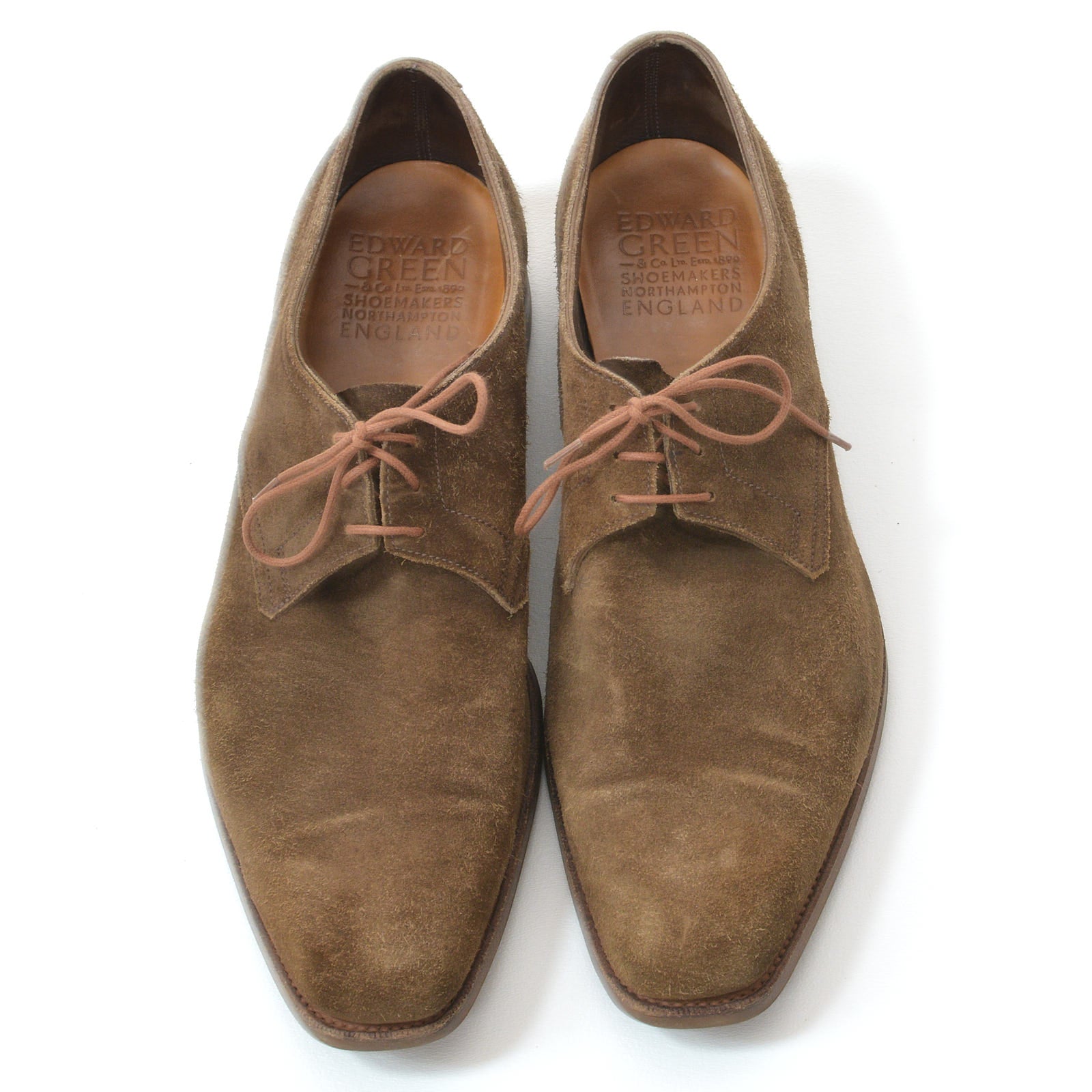 EDWARD GREEN Last 888 Mole Suede Leather 3 Eyelet Derby Dress Shoes UK 8.5 US 9 EDWARD GREEN